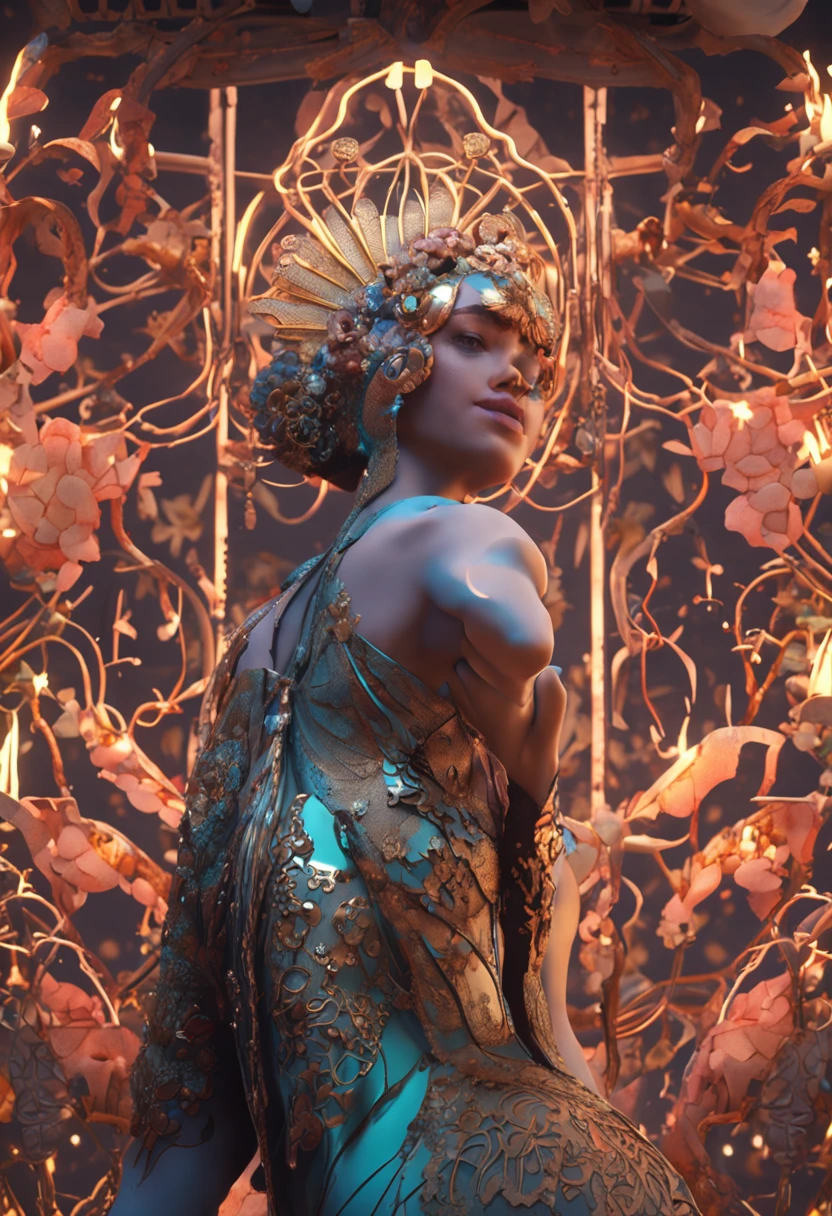 Perfect woman, full body, colorful hair, royal, crown, princess, queen, dystopian, highly detailed, soft lighting, detailed face, perfect face, anime, concept art, intricate artwork masterpiece, vogue magazine, story, fantasy, ominous, esoteric, intricate, body, epic, ultra high quality model, unreal engine, global illumination, detailed, intricate environment, octane render