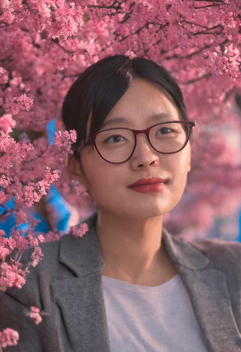 arafed woman with glasses and a red shirt holding a teddy bear, 2 8 years old, 2 7 years old, 2 9 years old, louise zhang, 2 3 years old, headshot profile picture, 21 years old, 2 4 years old, 3 2 years old, 2 2 years old, taken in the early 2020s, wenfei ye