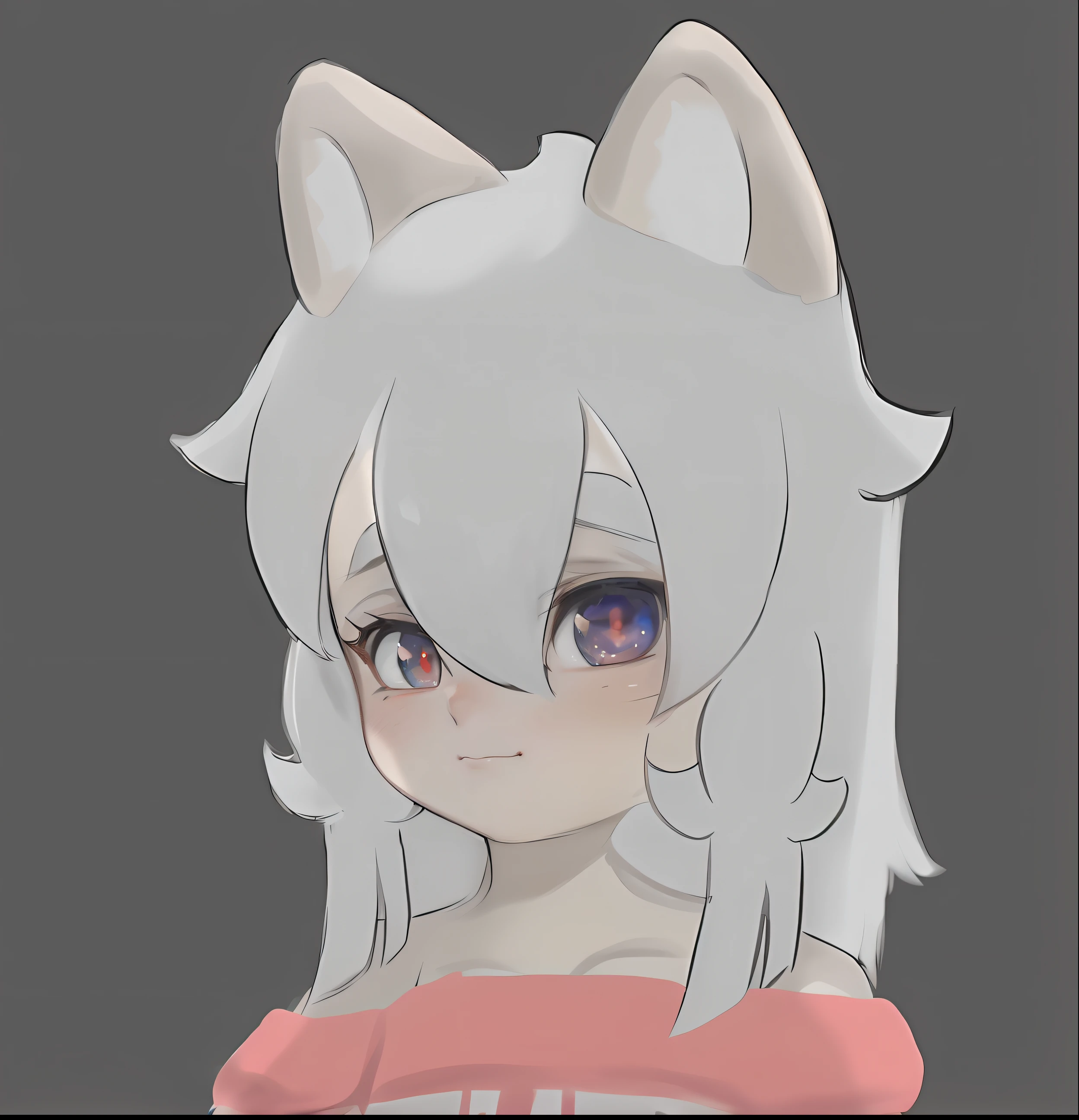 ((Masterpiece)), ((Best quality)), (anime big breast), ((Ultra-detailed)), ((Detailed face)), (Cinematic lighting), (illustration), (Ultra-detailed eyes), (1girll), facial closeups, Red eyes, Long white hair, Naked, Spit, 鎖骨, Animal ears, Cat ears,  face, Blush, Clear face,