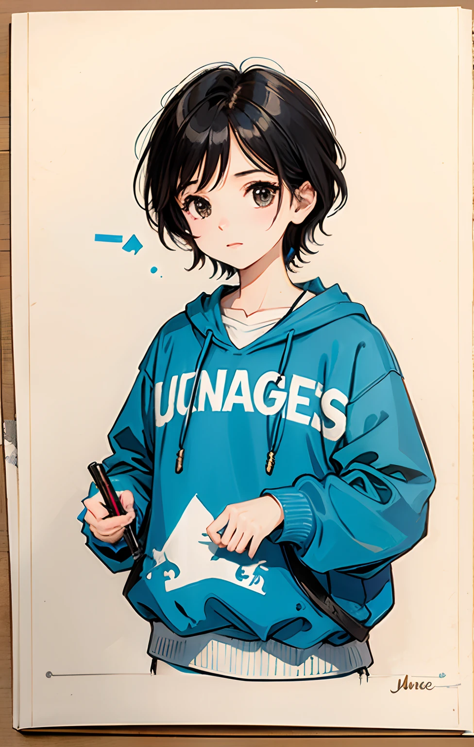 the sky background，Uppercase "DWJ"