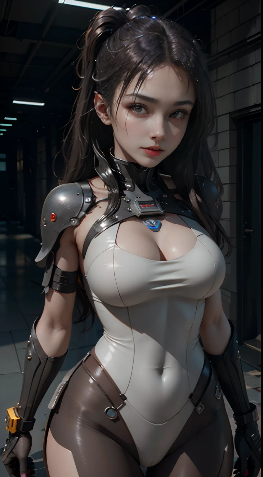 cyborg body parts, naked,big tits, pussy