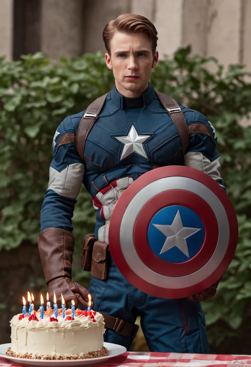 captain america Celebrating Birthday With Family,