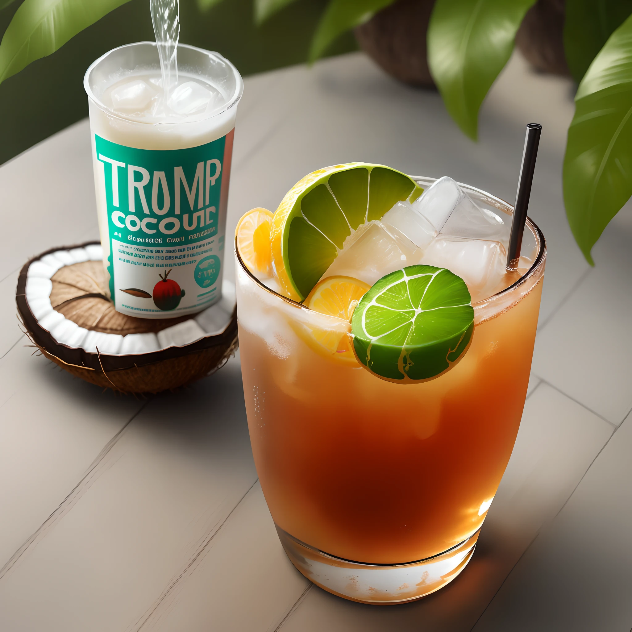 Trump drinks coconut water