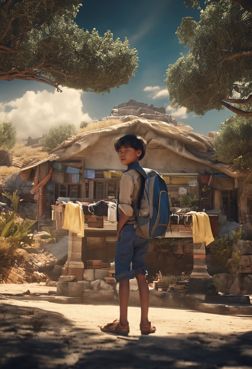 An 18-year-old boy,Handsome boy,schoolboy,schoolboy,Facing the rising sun,We can only see his back,Back Shadow,Back Shadow、His back looked unusually firm in the sun,
