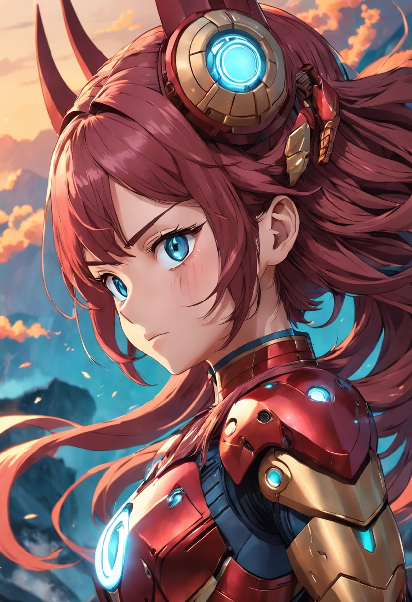 Ironman, TM Samurai, intricate face details, poster style, icons, vibrant colors, vector style, digital art, 4K, intricate details, mesmerizing, professionally made, beautiful vector illustration, 12K resolution, 3D, all characters in detailed full body, highly detailed, vibrant, ultra high quality, Hyperrealism, Photorealism, octane render]