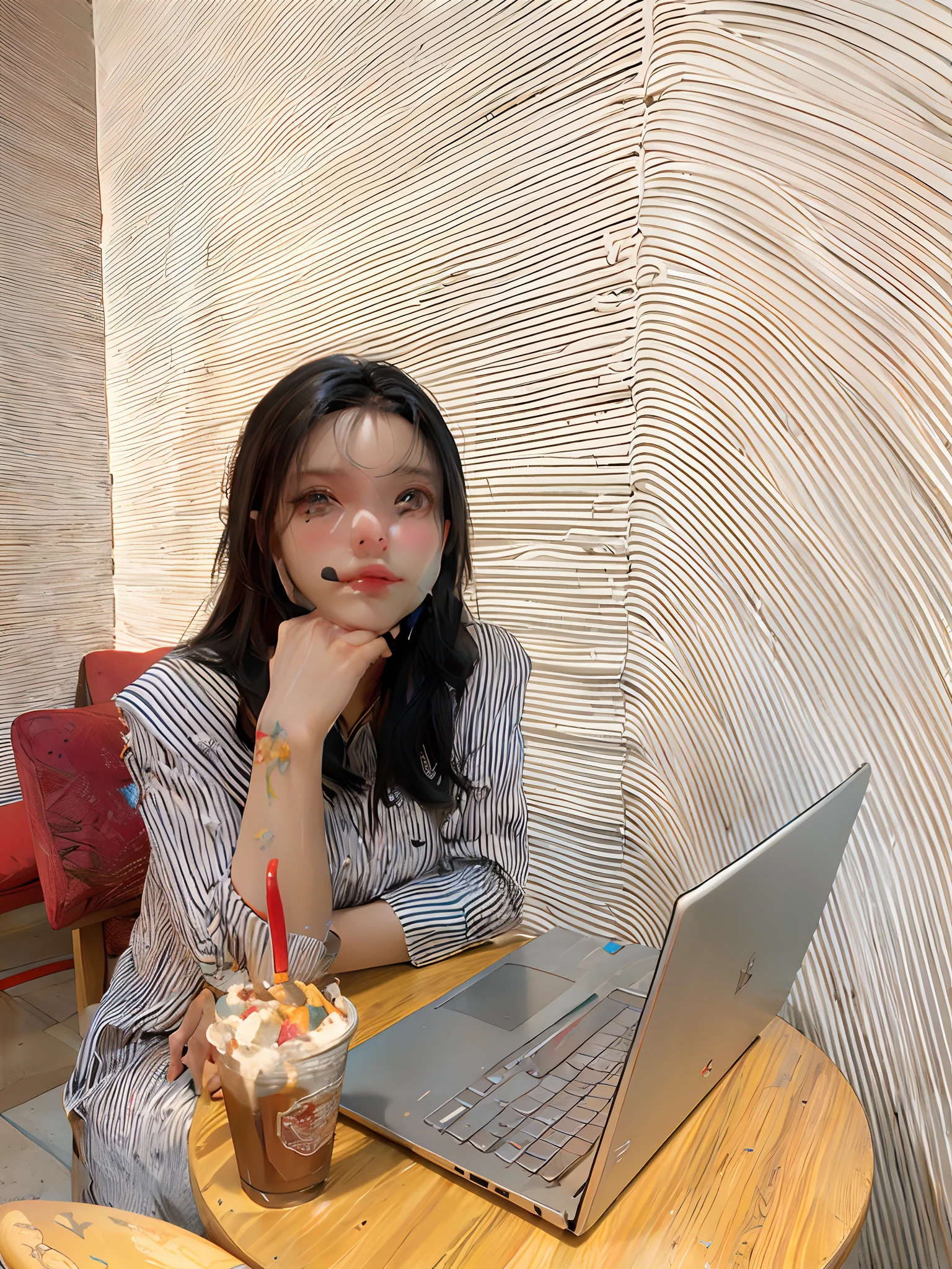 ((Best quality)), ((masterpiece)), (detailed:1.4), 3D, an image of a beautiful cyberpunk female,HDR (High Dynamic Range),Ray Tracing,NVIDIA RTX,Super-Resolution,Unreal 5,Subsurface scattering,PBR Texturing,Post-processing,Anisotropic Filtering,Depth-of-field,Maximum clarity and sharpness,Multi-layered textures,Albedo and Specular maps,Surface shading,Accurate simulation of light-material interaction,Perfect proportions,Octane Render,Two-tone lighting,Wide aperture,Low ISO,White balance,Rule of thirds,8K RAW,