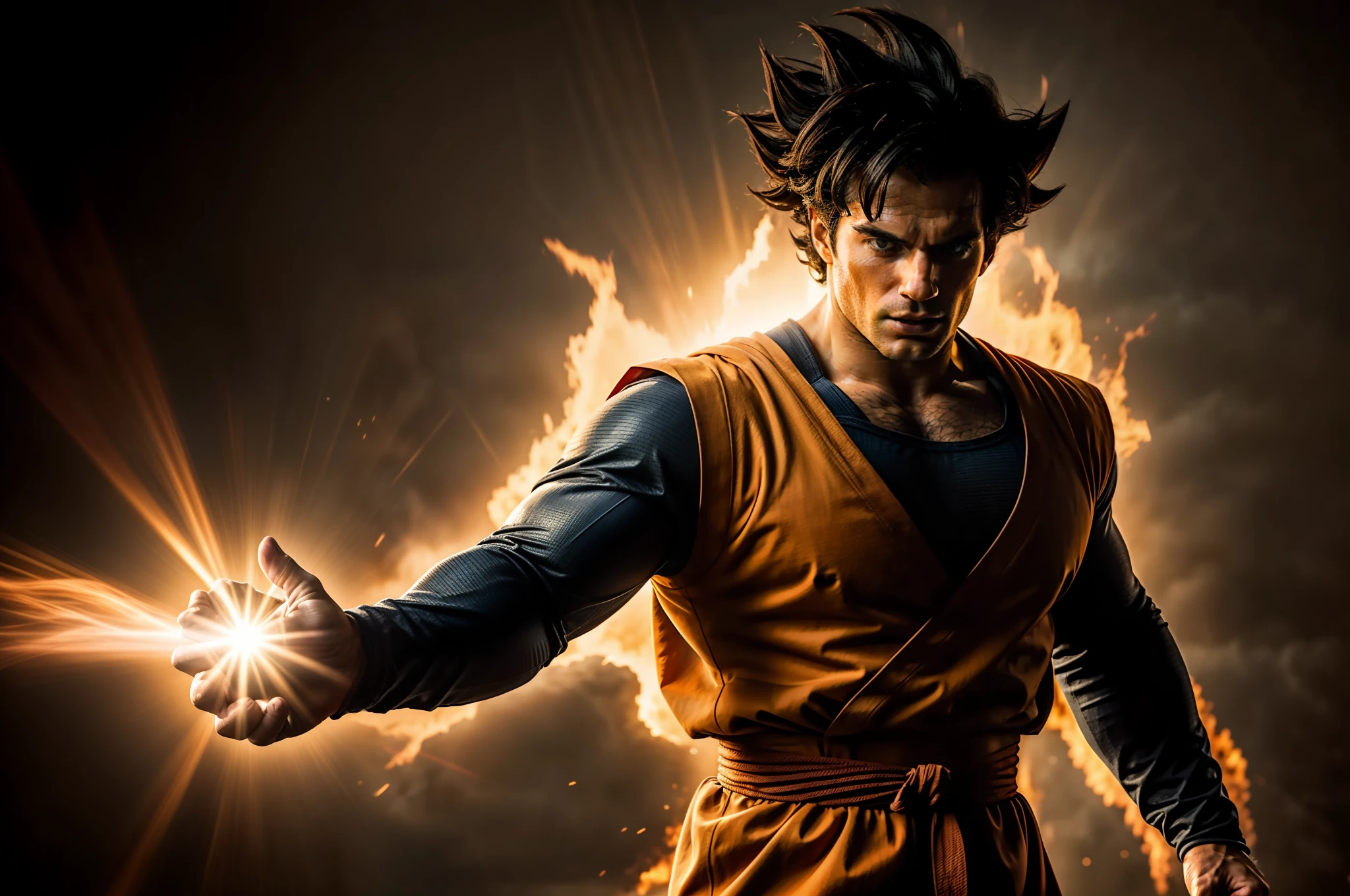 Henry Cavill vestido como goku, Rosto realista