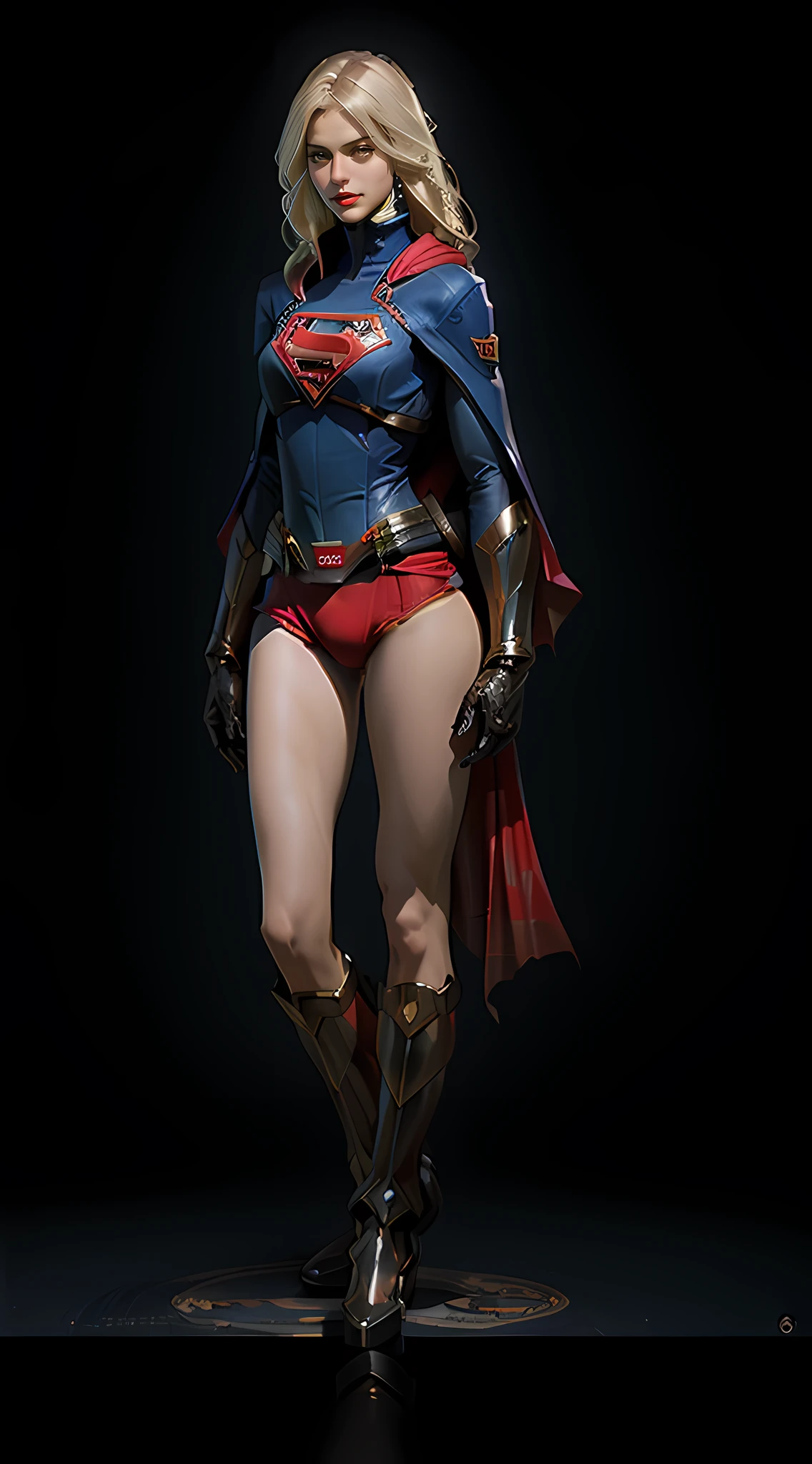 Supergirl,Red women's swimming trunks,