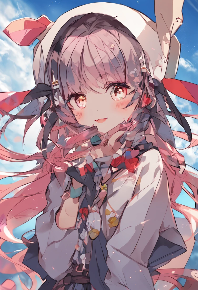 masutepiece、1 beautiful girl、Beautifully detailed eyes、beautidful eyes、Colorful color scheme、Colorful Hair Color、concept-art、Cute Pose、Dynamic camera angles、cute smile face、８K Illustration、Top image quality、top-quality
