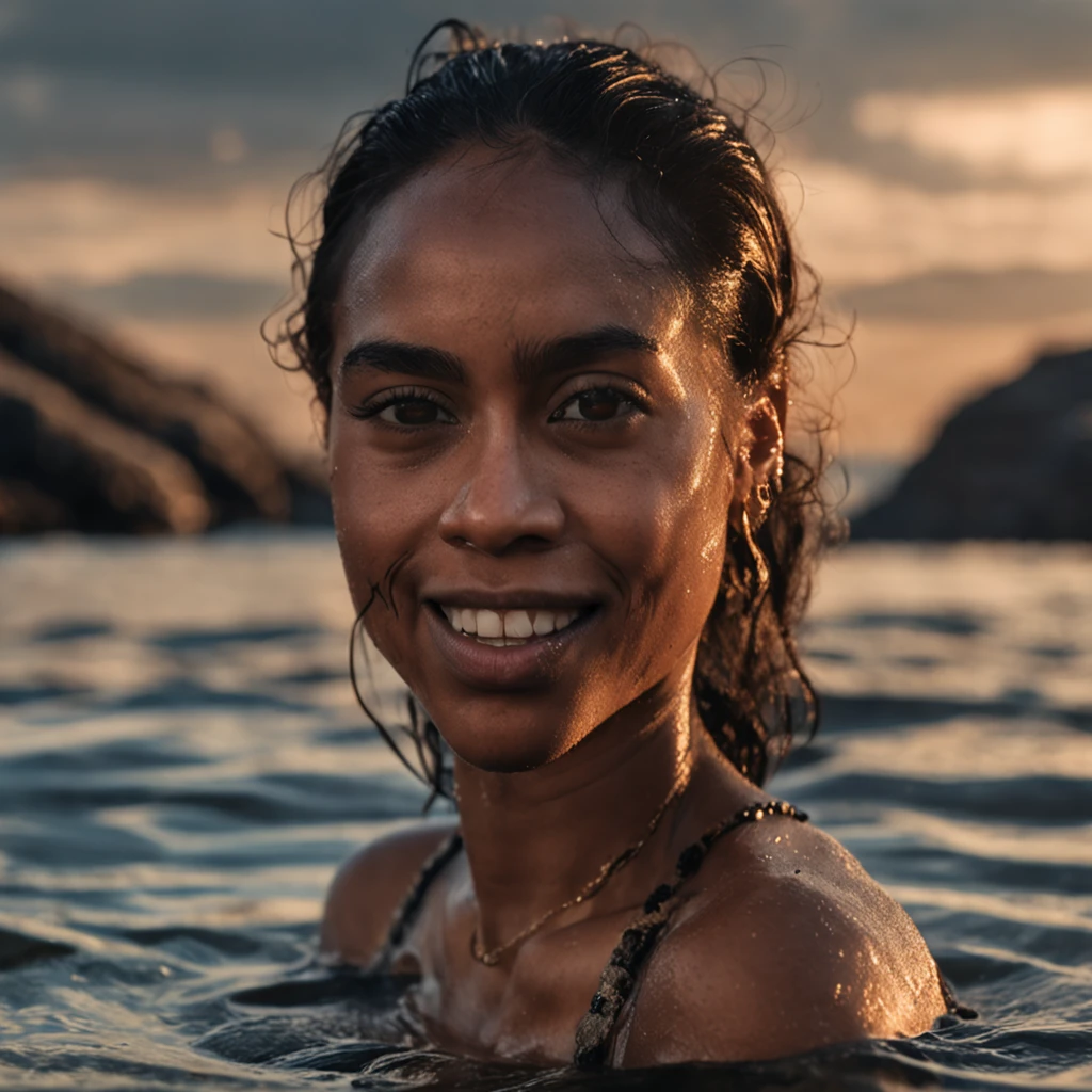 photorealistic photography made from a Canon EOS R6,DSLR, group of six young Brazilian women bathing in a river,NSFW,naked,without clothes,big breasts,happy expressions and smiles,((detailed black skin)),fun,mountains around,closed time,8k,HDR,intricate details,F/8, 85MM,depth of field,masterpiece,cinematic lighting,high quality,high details,ultra-realism.RAW format.