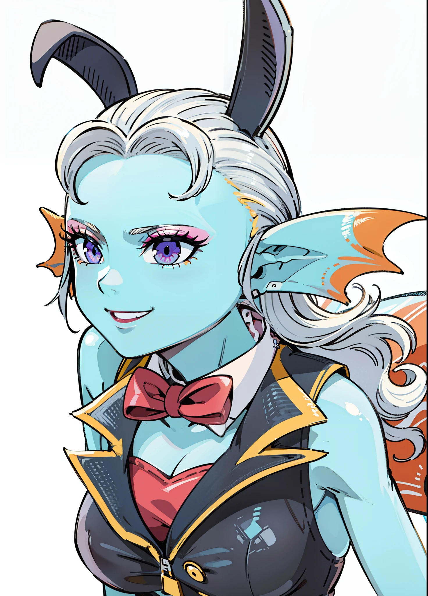 Create a stunning cartoon male character with a wine glass in his hand with blue anime face, with unicorn suit