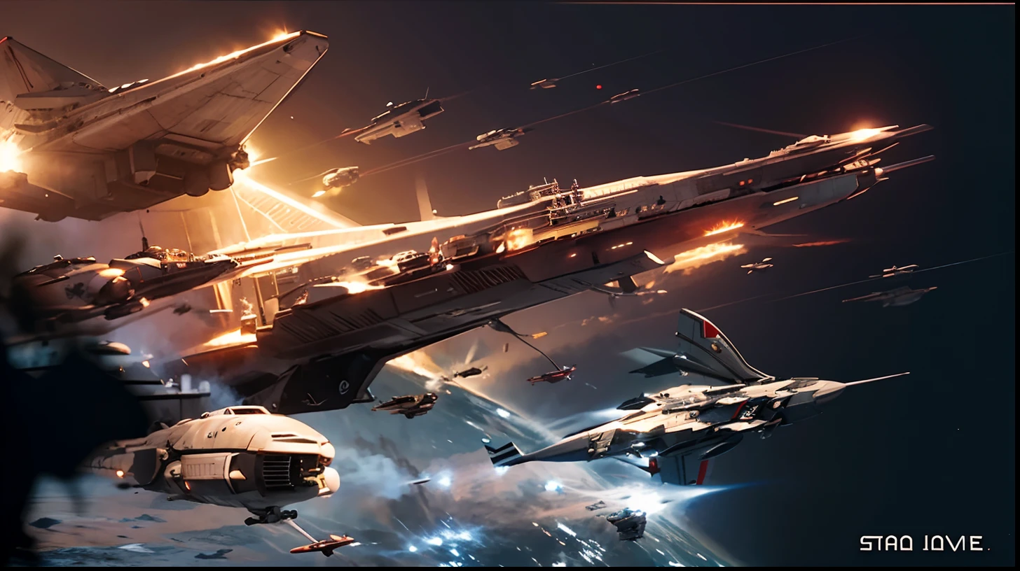 Spaceship,battleship,in the war