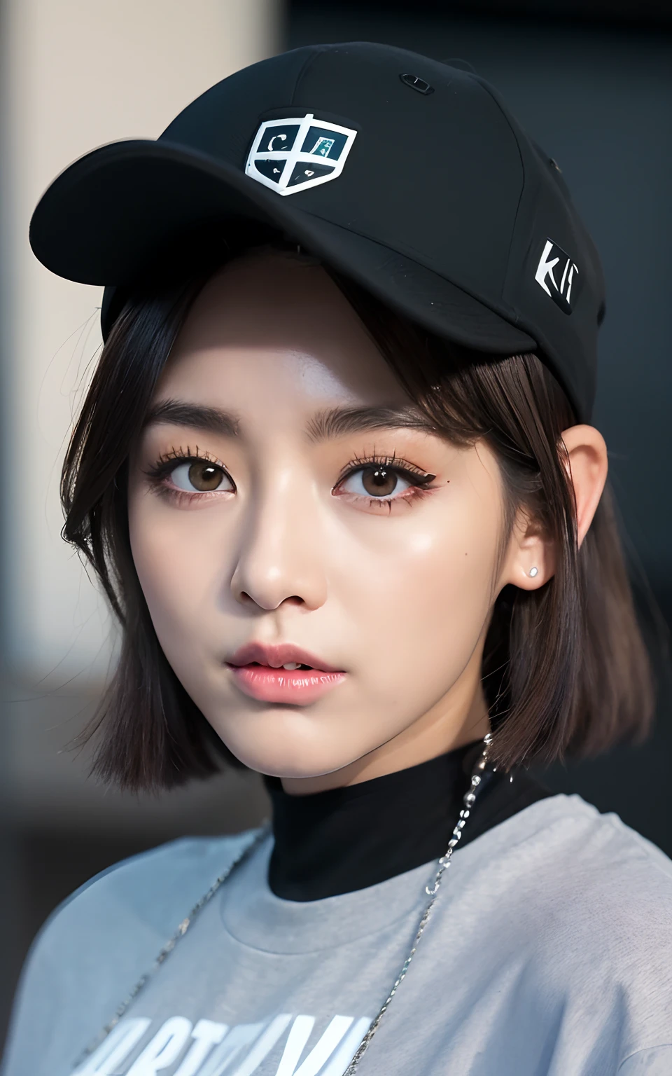 (fotorealistisch: 1.2, With the highest quality, in 8K,nassty:1.3 ), ( 20 Jahre alt, K-Pop-Idole、 schwitzen: 1.2, nass:1.3、Kolossale Titten:1.5), feine Haut, (Filmbeleuchtung),  Weiches Licht, Doppelte Augenlider, ((aufgeregt、Eine sexy、Bust-up-Schuss、Pheromon、Funktion))、(Punk T-Shirt)、punk girl