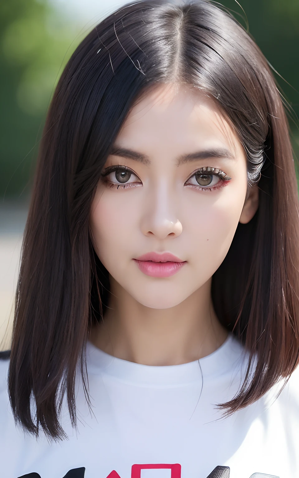 (fotorealistisch: 1.2, With the highest quality, in 8K,nassty:1.3 ), ( 20 Jahre alt, K-Pop-Idole、 schwitzen: 1.2, nass:1.3、Kolossale Titten:1.5), feine Haut, (Filmbeleuchtung), Weiches Licht, Doppelte Augenlider, ((aufgeregt、Eine sexy、Bust-up-Schuss、Pheromon、Funktion))、(Punk T-Shirt)、punk girl