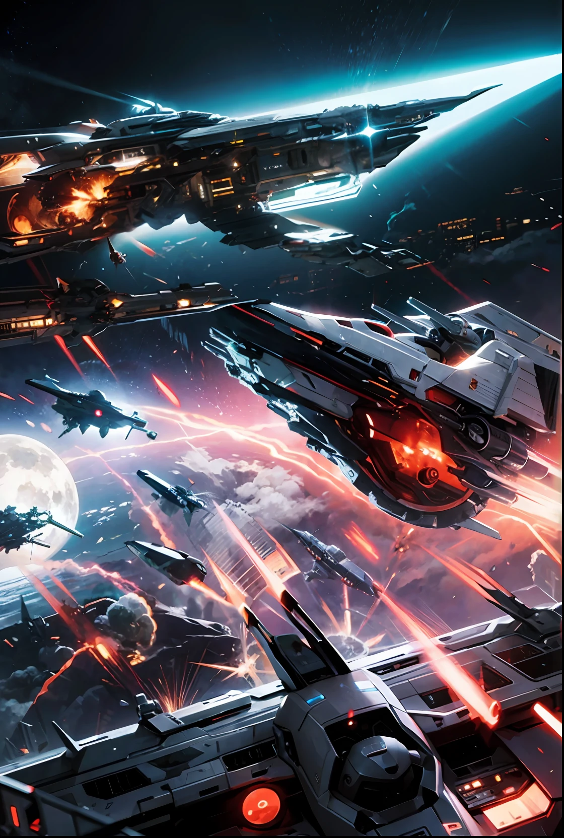 Spaceship in the combat