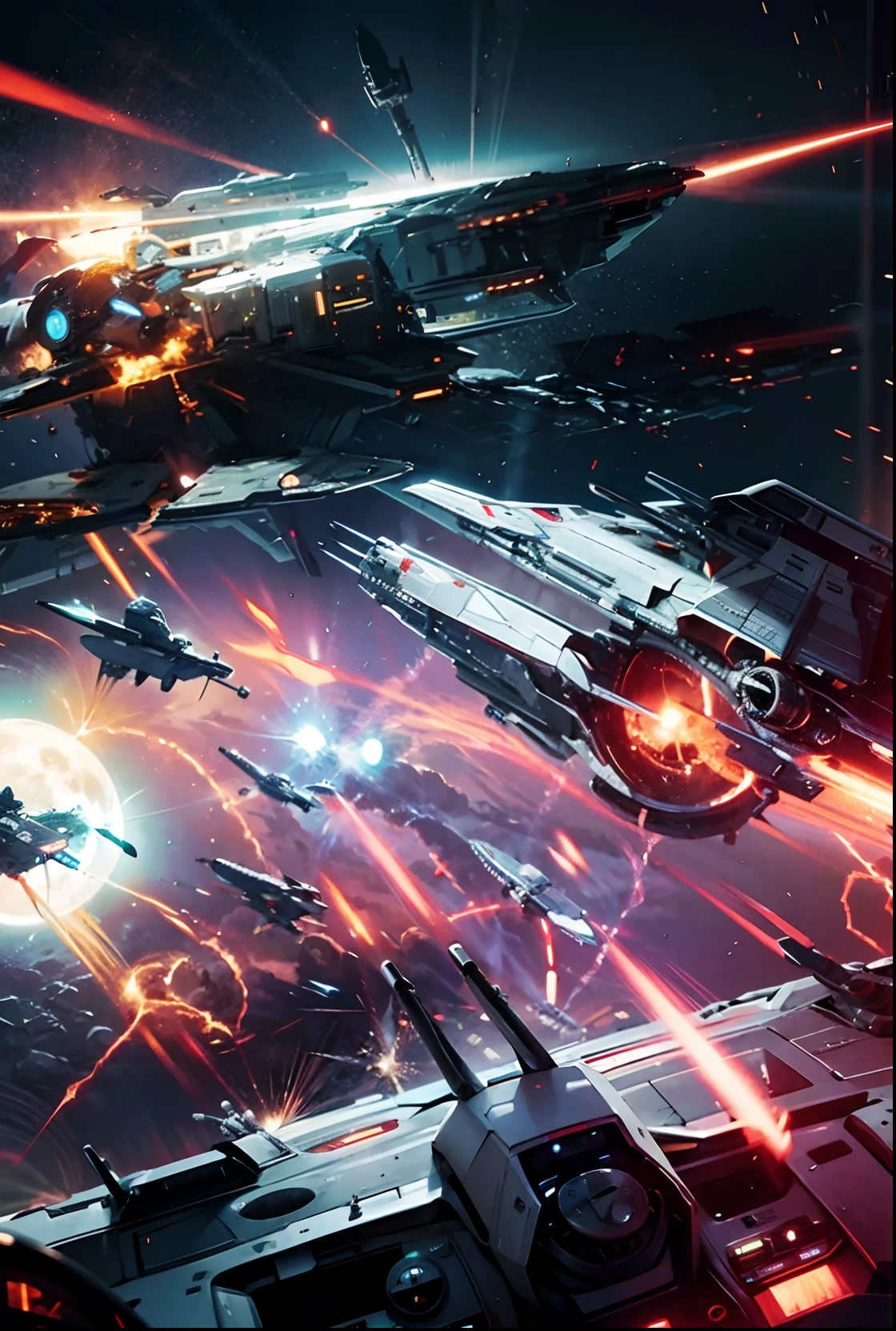 Spaceship in the combat