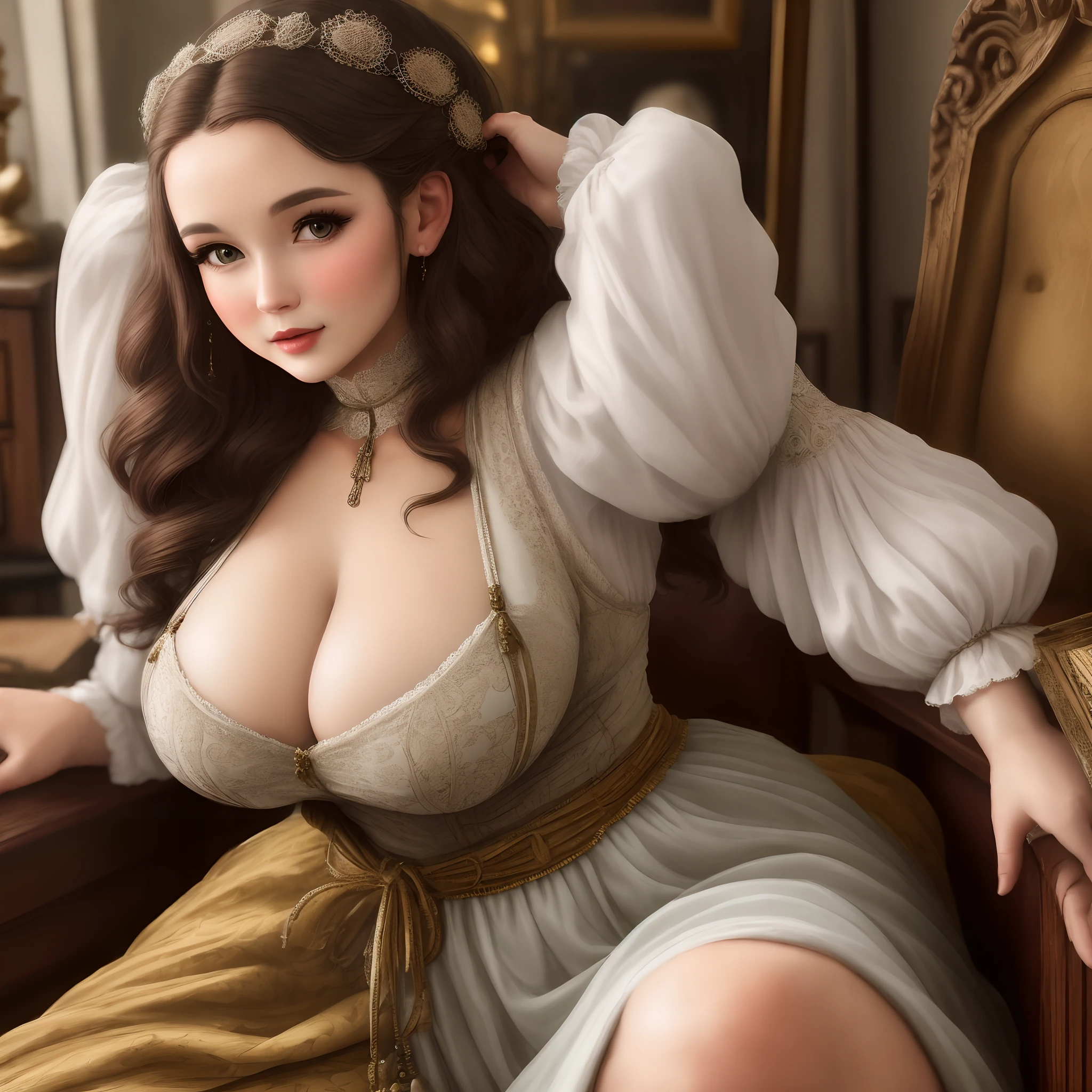 Busty antique woman