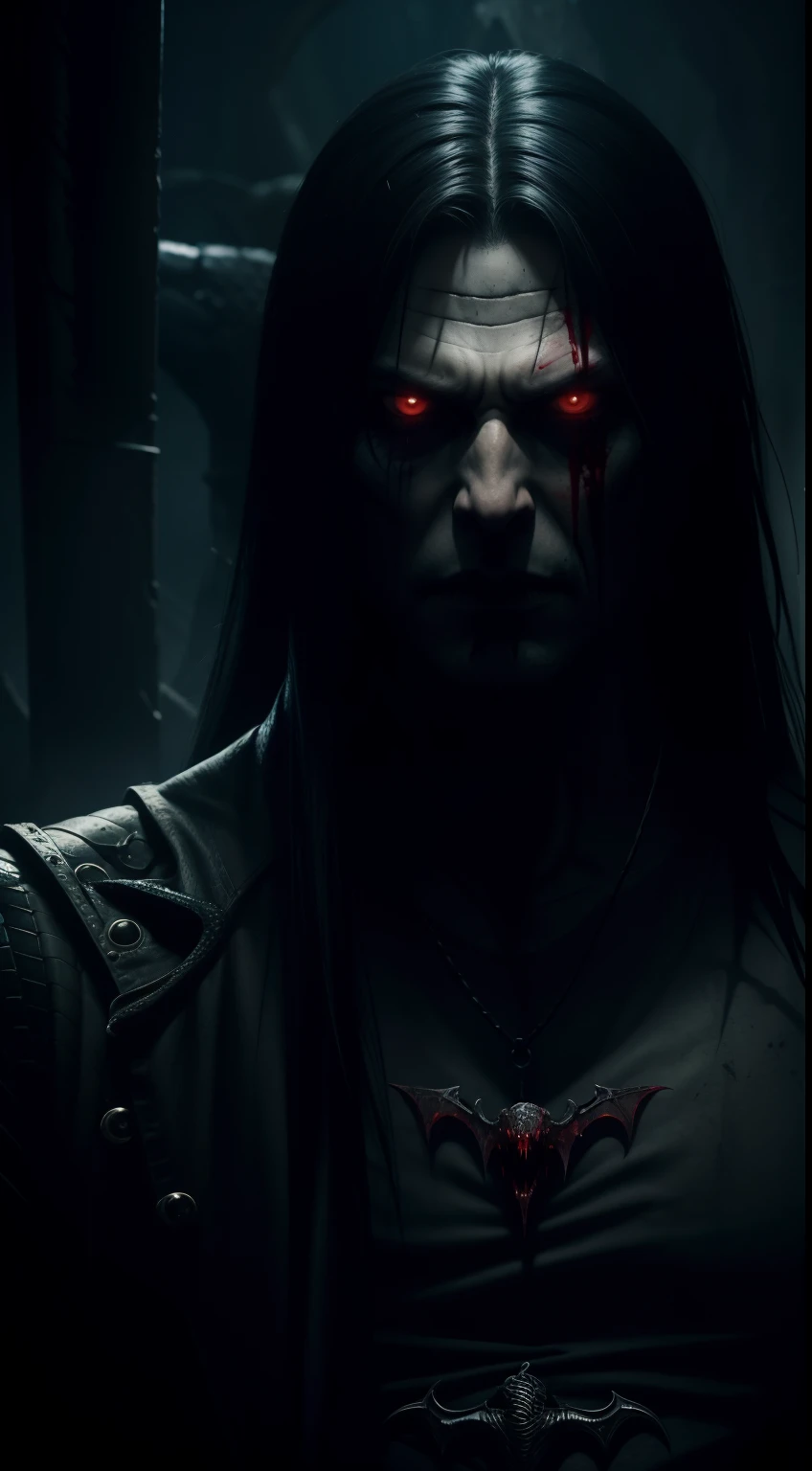 vampire, snake face, dark gloomy eyes, blood castle, bloody, creepy, Animal Anthropomorphism, realistic digital, humanoid, abstract background, global illumination, intricate, epic, dramatic, masterpiece, high detail, best quality, ultra high res