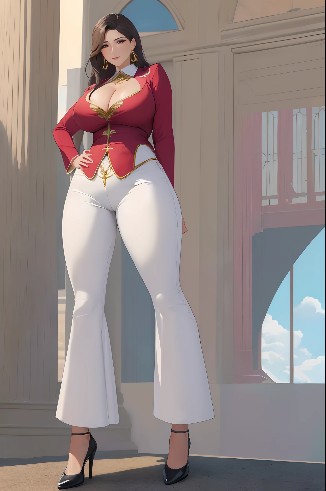 (trajes de pantalones de dama de oficina, grande, gigante, piernas largas,, muslos gruesos, tacones altos, la mejor calidad, espalda)