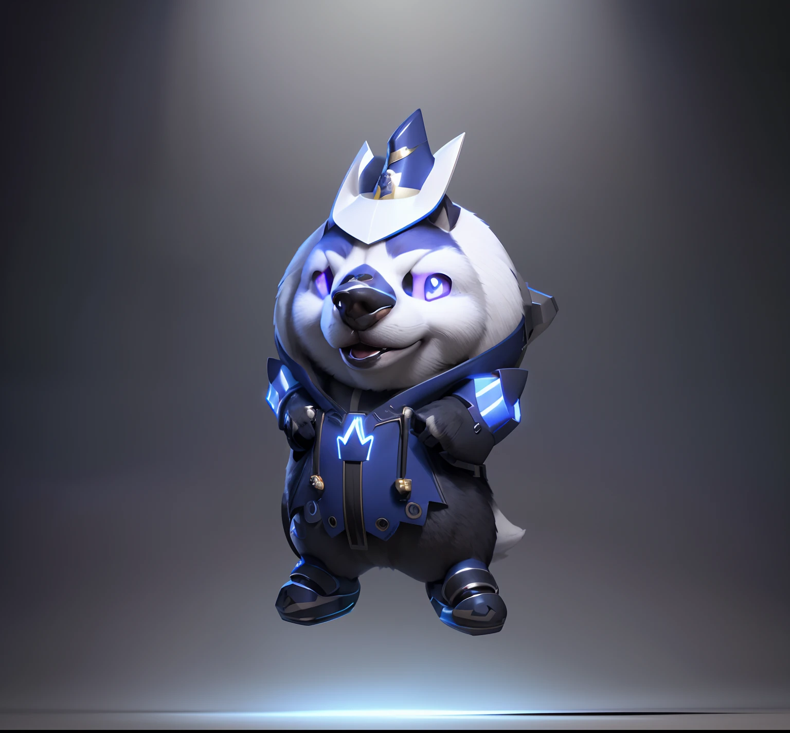 There was a husky wearing a coat and hat, Mecha anthropomorphic husky, Anthropomorphic huskies, Husky 0, Huskies, Fat Husky Unity Assets, Blue Husky, Fat Husky, Huskies, Soldier Husky, official character art, 3 d render official art, ( ( concept art of character ) ), mascot illustrations, Cyber husky in Fallout 4