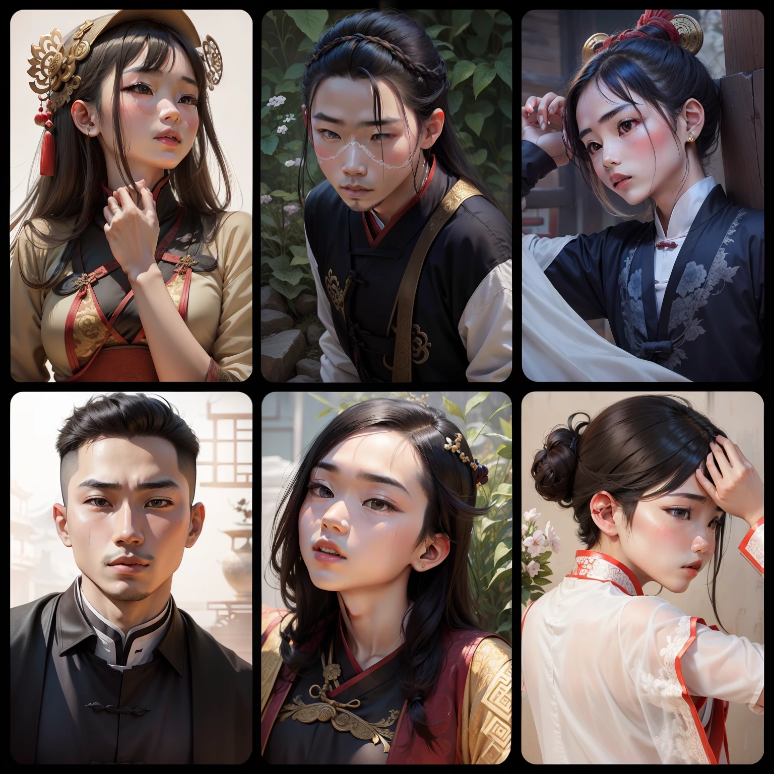 Ancient chinese clothing boy and women