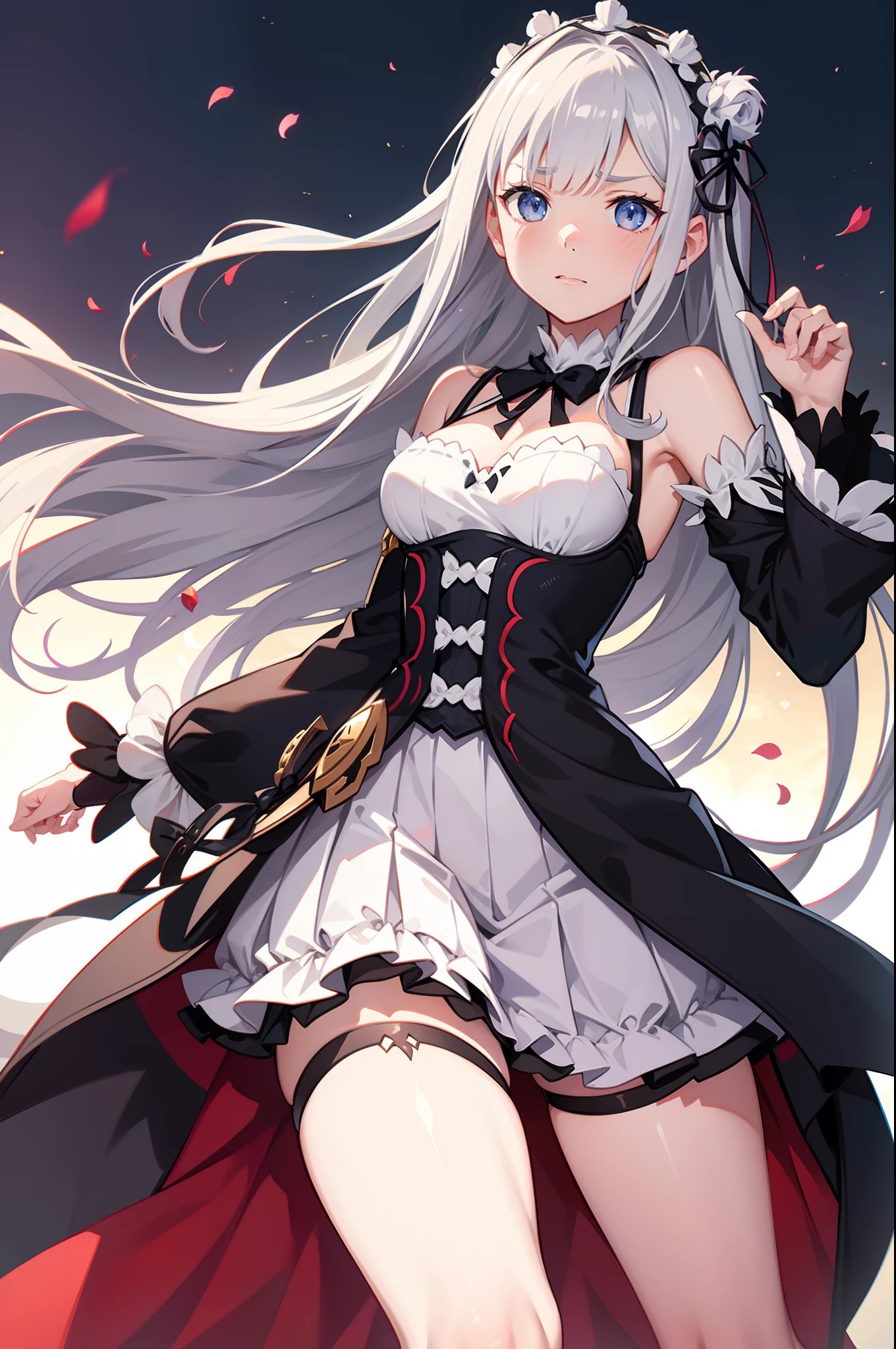 Emilia Re:Zero kara Hajimeru Isekai Seikatsu, shame face, battlesuit