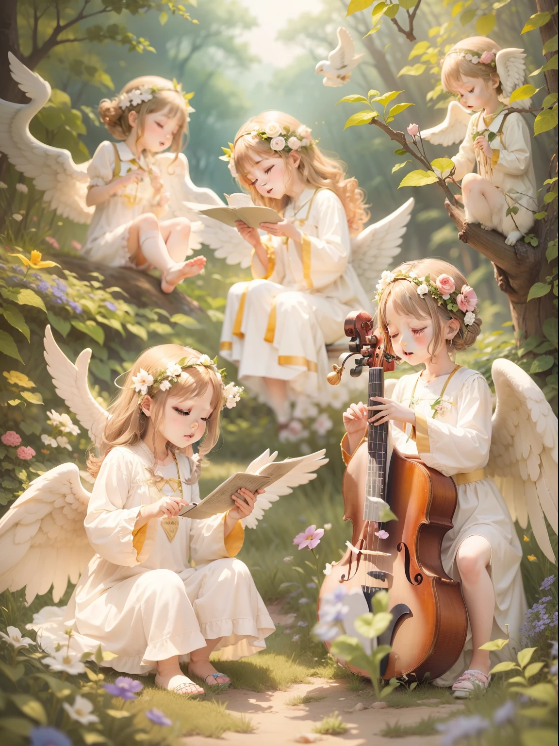 In nature、Cute Angels、musical note、harmony