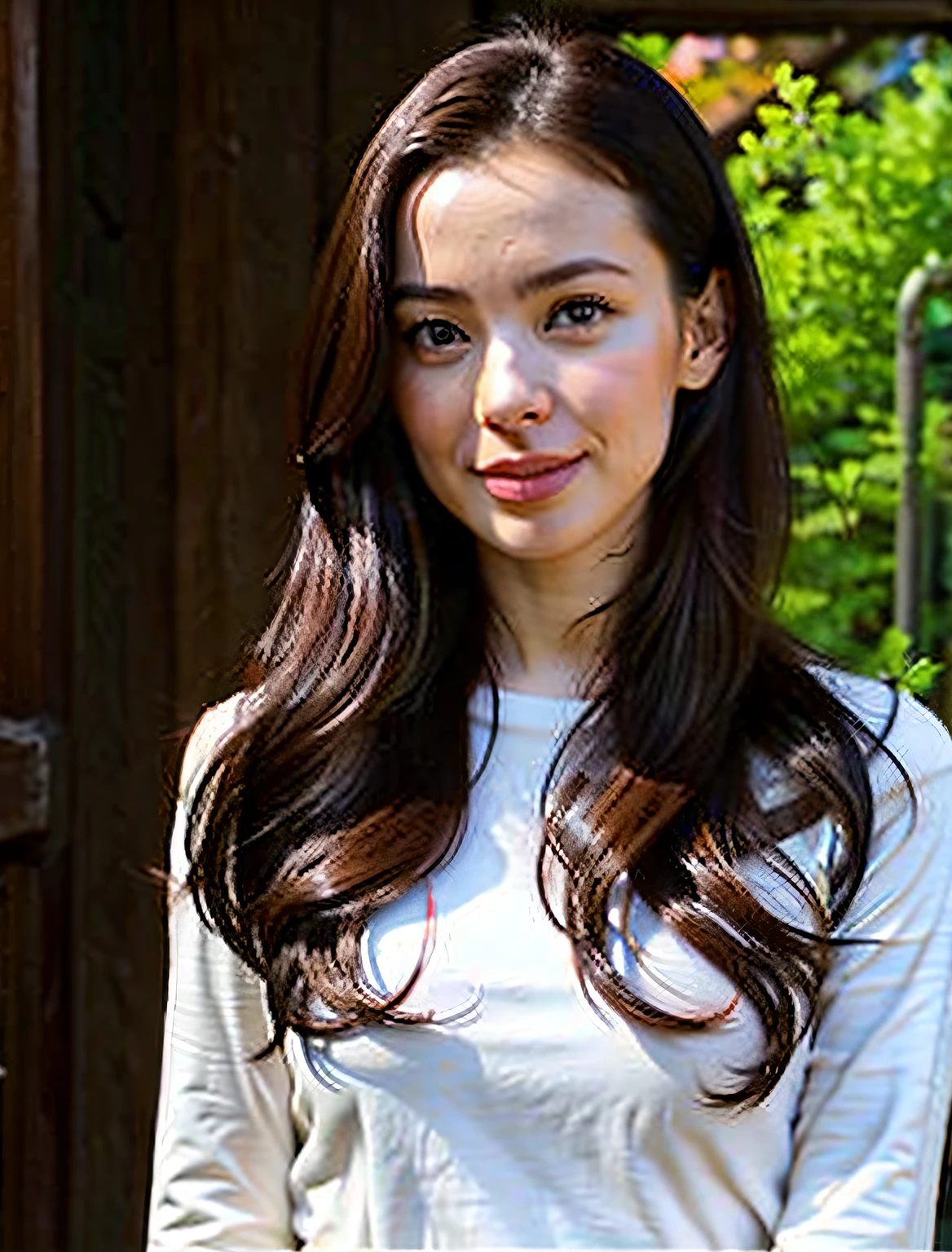 Scandinavian woman, 35, sport, brunette color hair