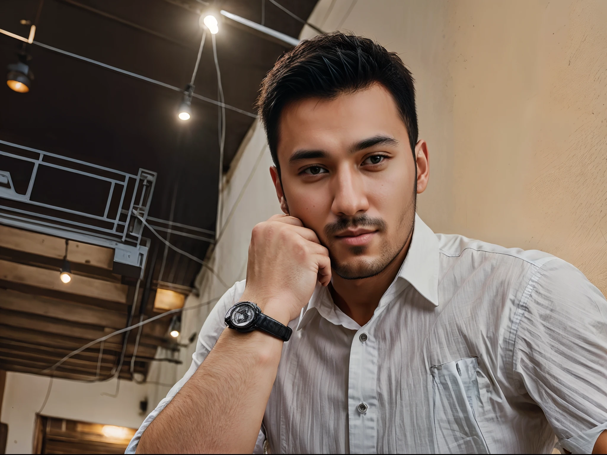 Wearing a white shirt and tie, profile photo, Ash Thorp Khyzyl Saleem, image, Khyzyl Saleem, profile photo, official photo