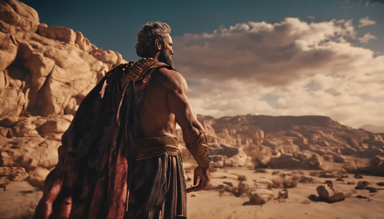 Stock Gricki Stoic
which is the historical Greek status with
Hercules-style profile muscles
Cinematic 8k and dark background