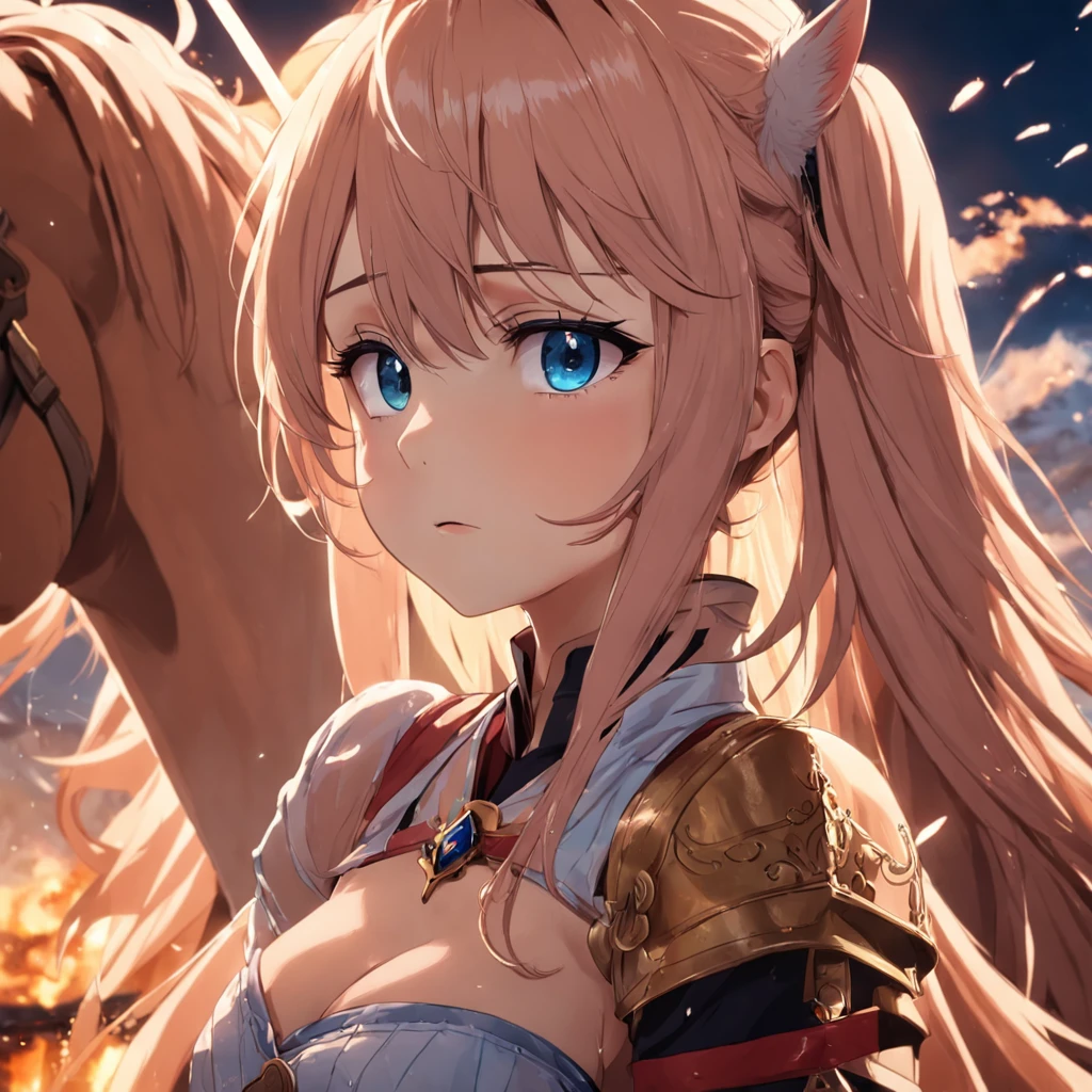 tmasterpiece,Tears in my eyes,whoop,closeup cleavage,karo,riding a war horse,Kizi,Banner,best qualtiy