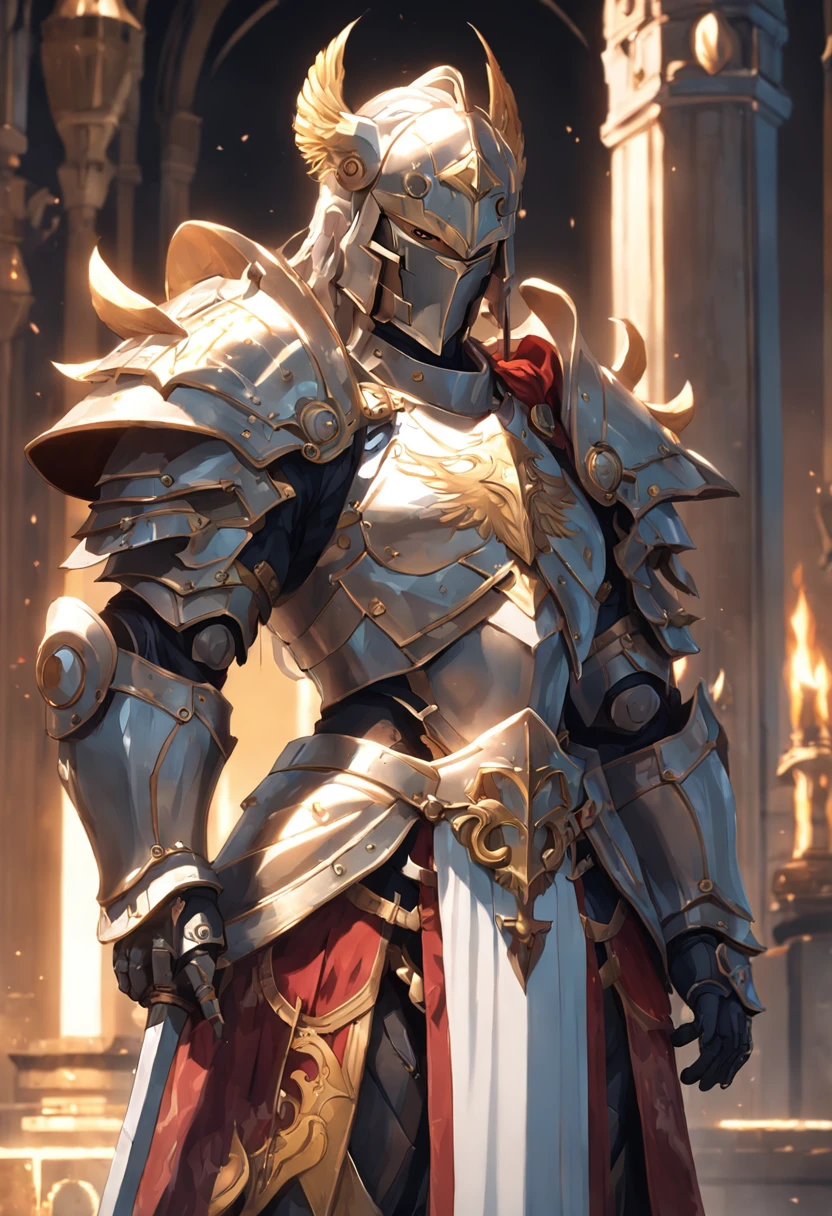 Game character design,holy paladin,Quaint and heavy armor wraps the entire body,shelmet,Holding a stout and ornate scepter,heavy boots,Different angles,(full bodyesbian:1.4),solid color backdrop,clean backdrop,depth of fields,high light,Real light,Ray traching,oc rendered,Hyper-realistic,best qualtiy,8K,Works of masters,super-fine,Detailed pubic hair,Correct anatomy,