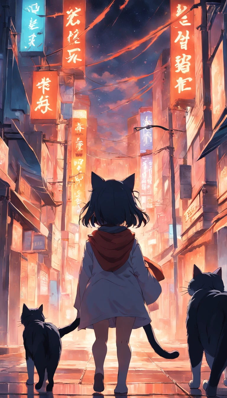 cat and person