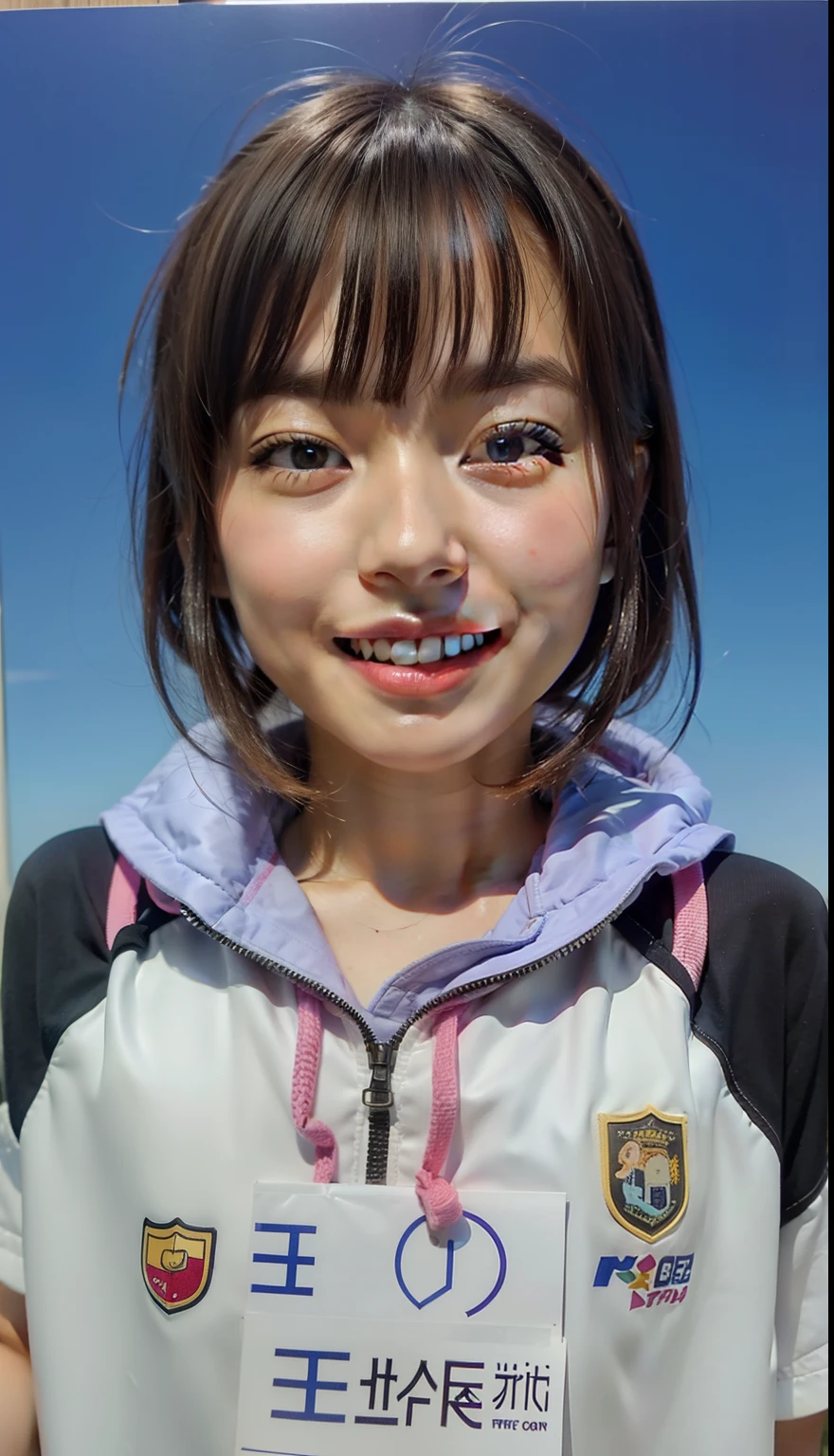 best quality, detailed, beautiful, insanely detailed, absurdres,perfect anatomy, Japanese woman,black hair,27 years old, (slender), (small breasts), full body shot,laughing,posing,impressive panoramas Scene of enjoying skydiving,(overhead shot:1.3)
