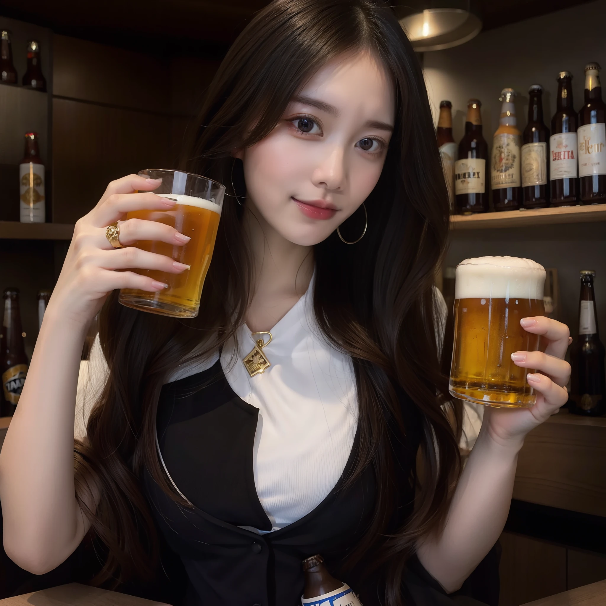 Beer in both hands