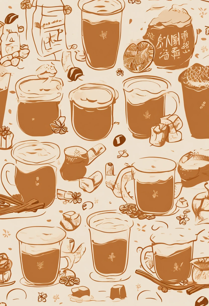 (Winter days only:1.2), Nutritious drinks, Ginger brown sugar, cinnamon soy milk, Flat design, Ginger on the package, Pattern of brown sugar and cinnamon, Warm color tones, A faint golden yellow, The texture of soy milk, Rich taste, (Taste of winter:1.1), (Warm and comfortable:1.1), Eco-friendly material, Recyclable packaging, (Health & Wellness:1.2), Delicate pattern texture, (Warm winter days:1.1), (Nourishes the body:1.1), Suitable for winter drinking, (Delicious and nourishing:1.2), (Cold winter:1.1), (Warm happiness:1.1), (Take a sip to warm your heart:1.1), (Soothes the cold:1.1), (Nourish the mind:1.1), (Warm taste:1.1), (Enjoy the winter days:1.1)
