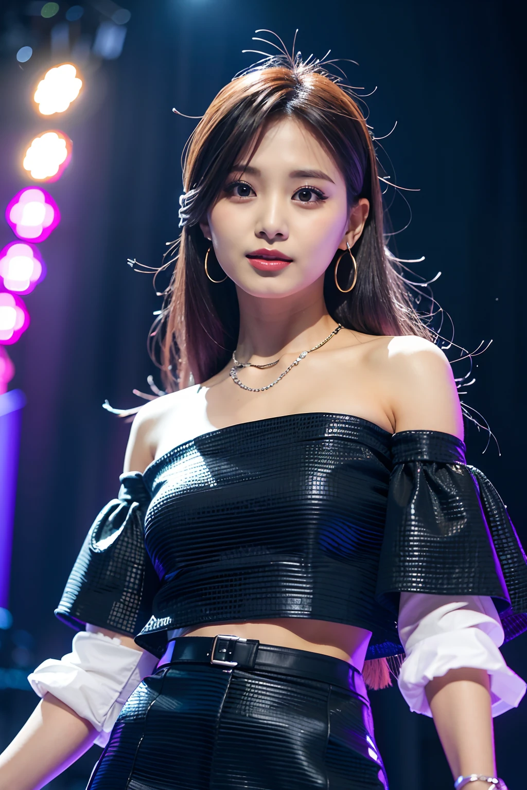 Asian woman in arafe in black top and skirt poses for photo, tzuyu from twice, Portrait of female Korean idol, Jinyoung Shin, portrait of jossi of blackpink, full-body xianxia, Choi Hong Hwa, Hwang Se - On, lee ji - eun, lee ji-eun, xision wu, Li Zixin