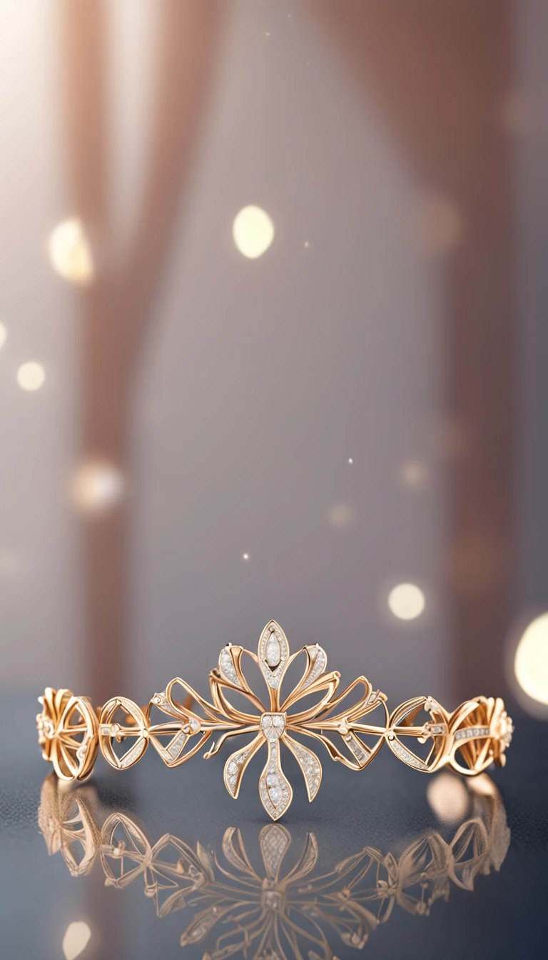 diamond bracelet,a jewellery design, Bracelet, Bracelet design, tear drop, Concept illustration, Symmetrical, arte renderizada, Daisy petals are set with diamonds, With geometric lines, symetry, Set with diamonds, simple elegant design, Plain background :: Antique jewelry, Art Deco period :: 8k 辛烷值渲染, high-definition photography