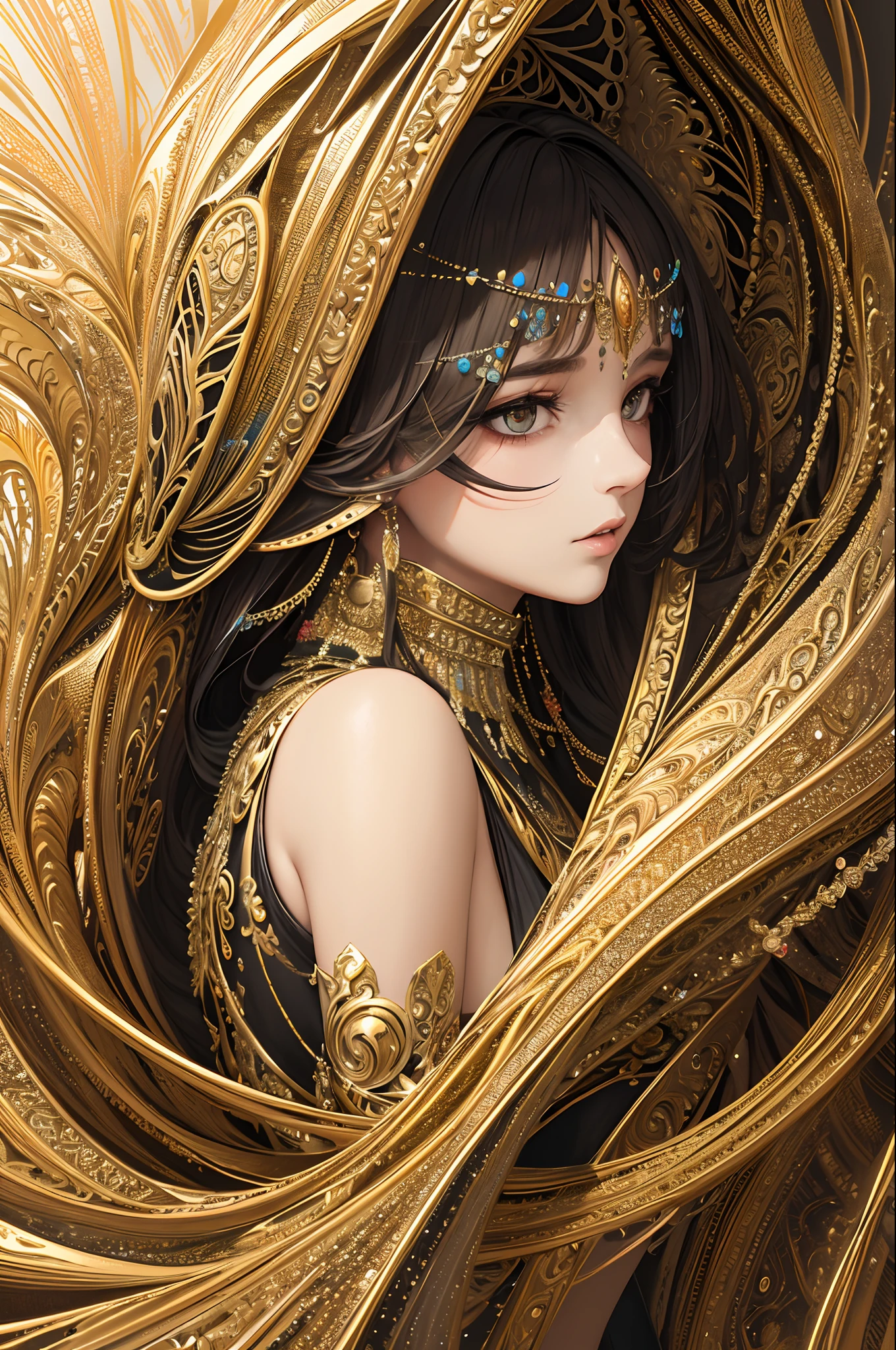 (masterpiece, top quality, best quality, official art, beautiful and aesthetic:1.2), (1girl), extreme detailed,(fractal art:1.3),colorful,highest detailed