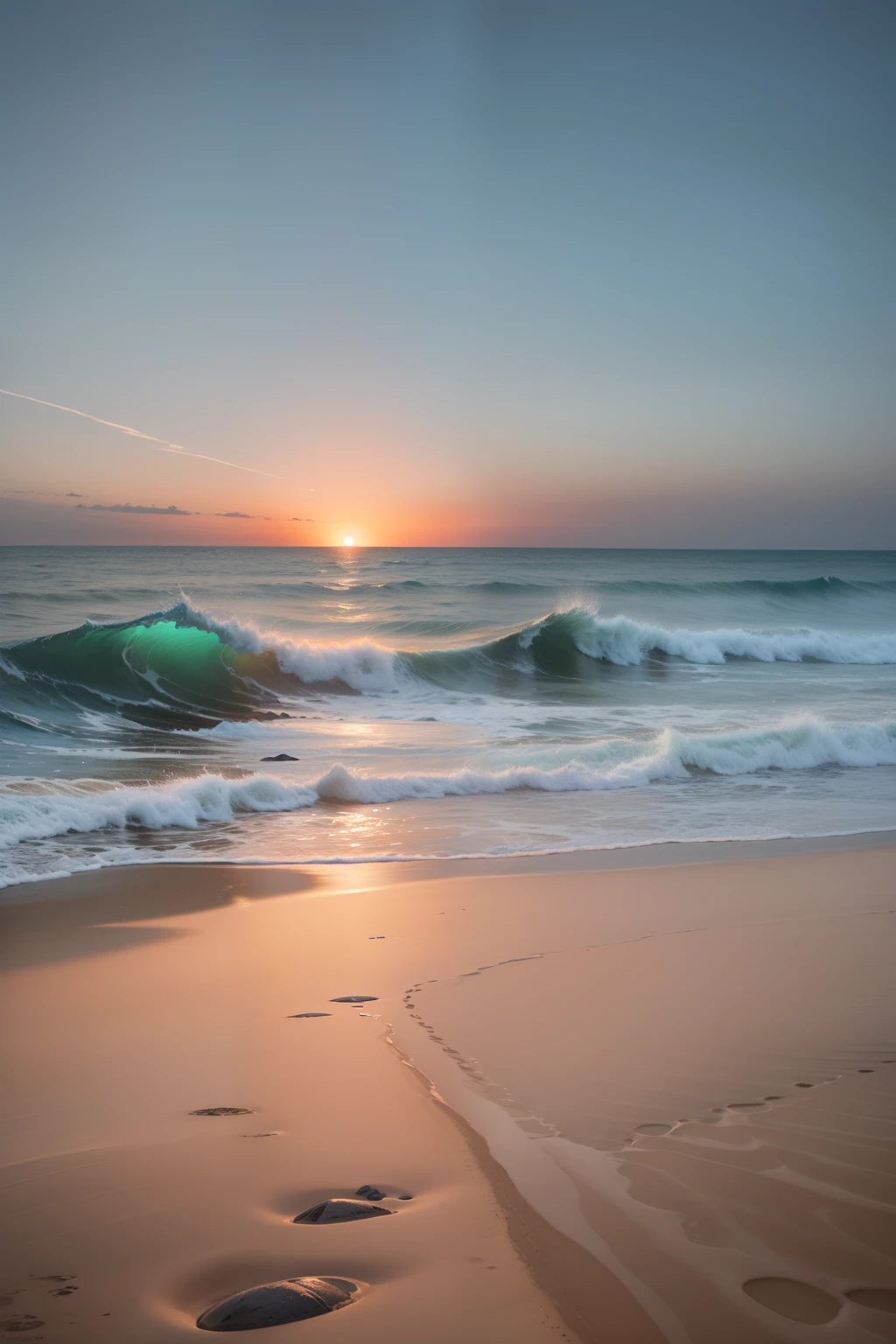 The sea seen from the beach