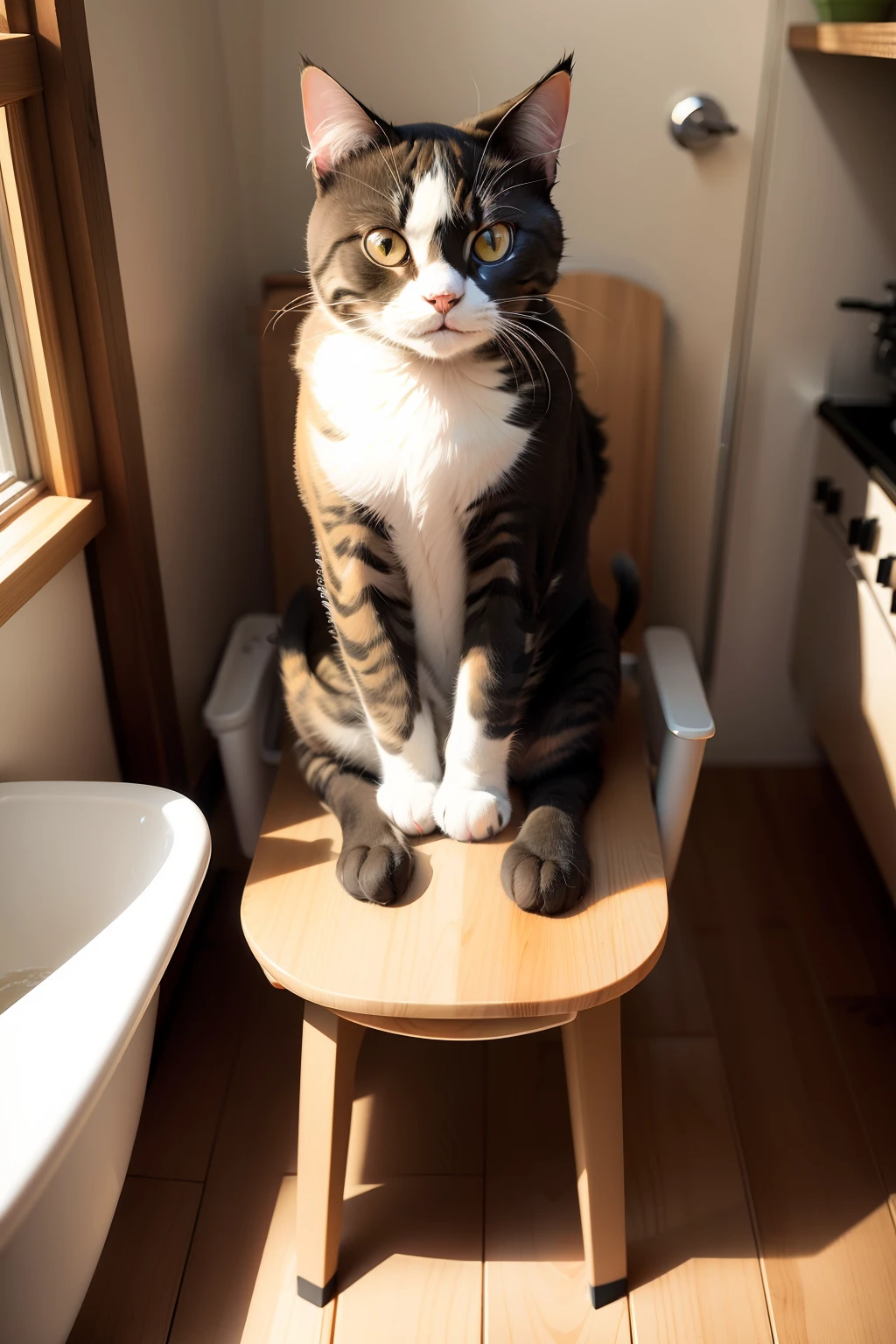 Pooping cat