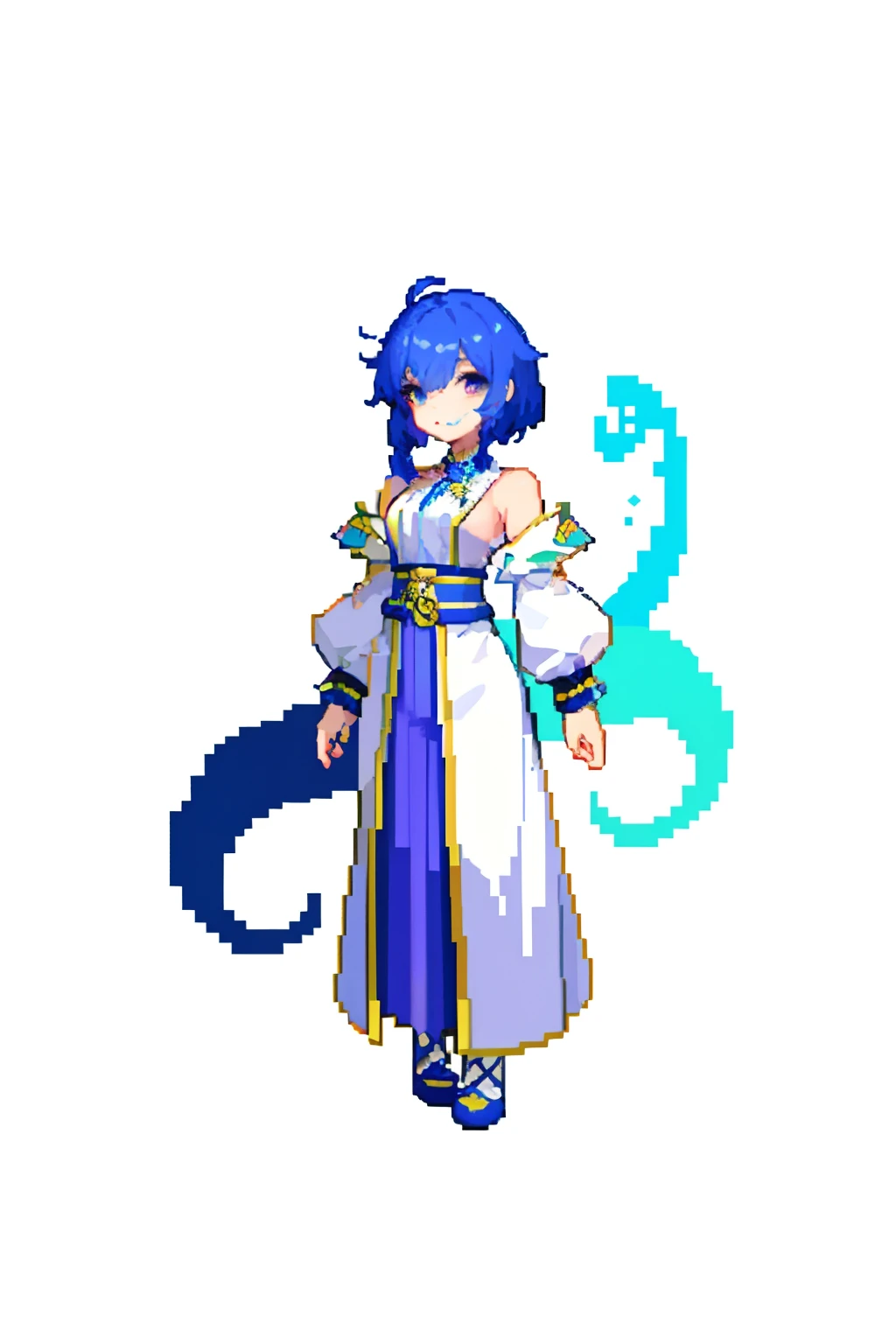 (masterpiece、top-quality、top-quality)、pixels、Pixel art、1boys、full bodyesbian、ghost、Background white