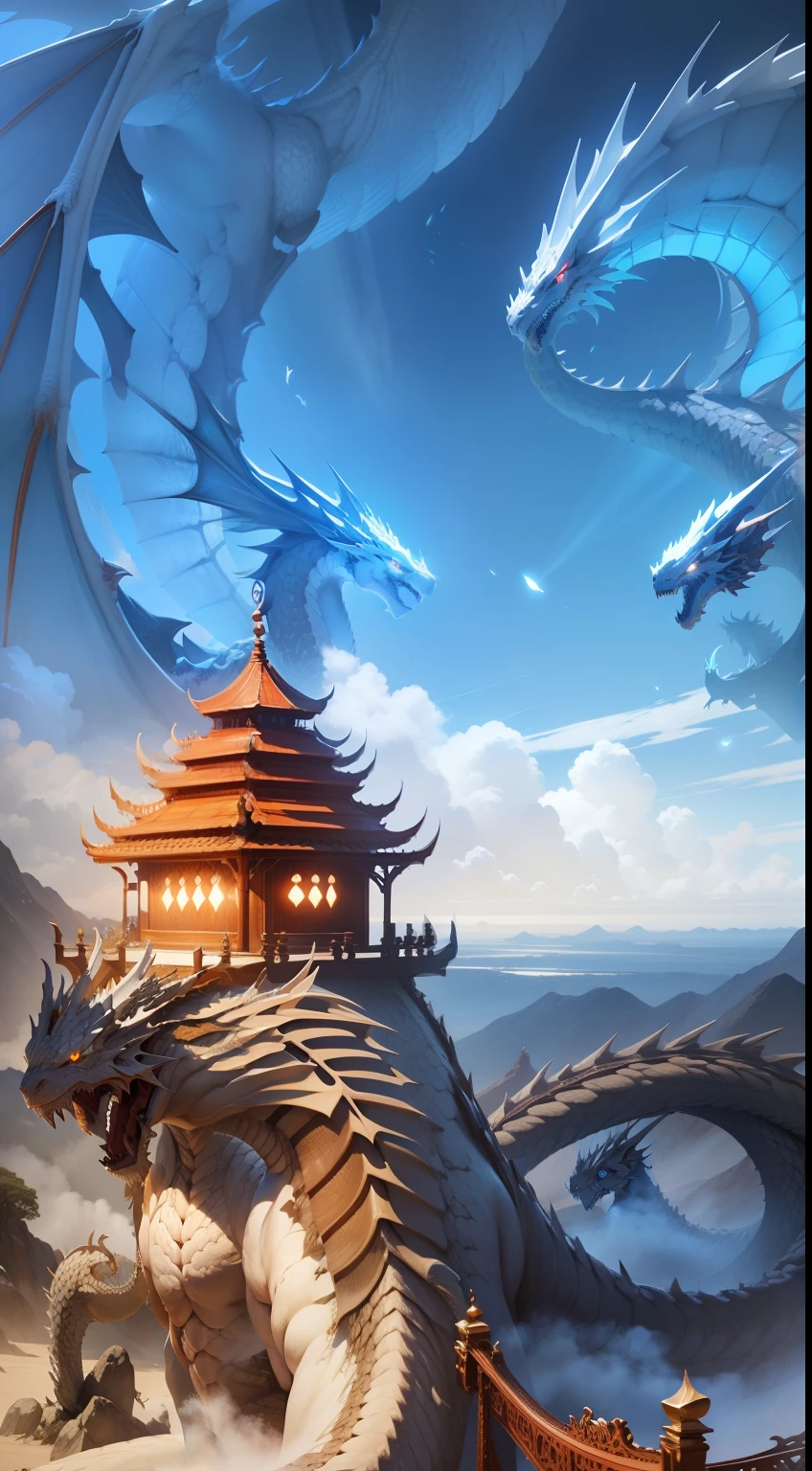 1136*2048 White Dragon