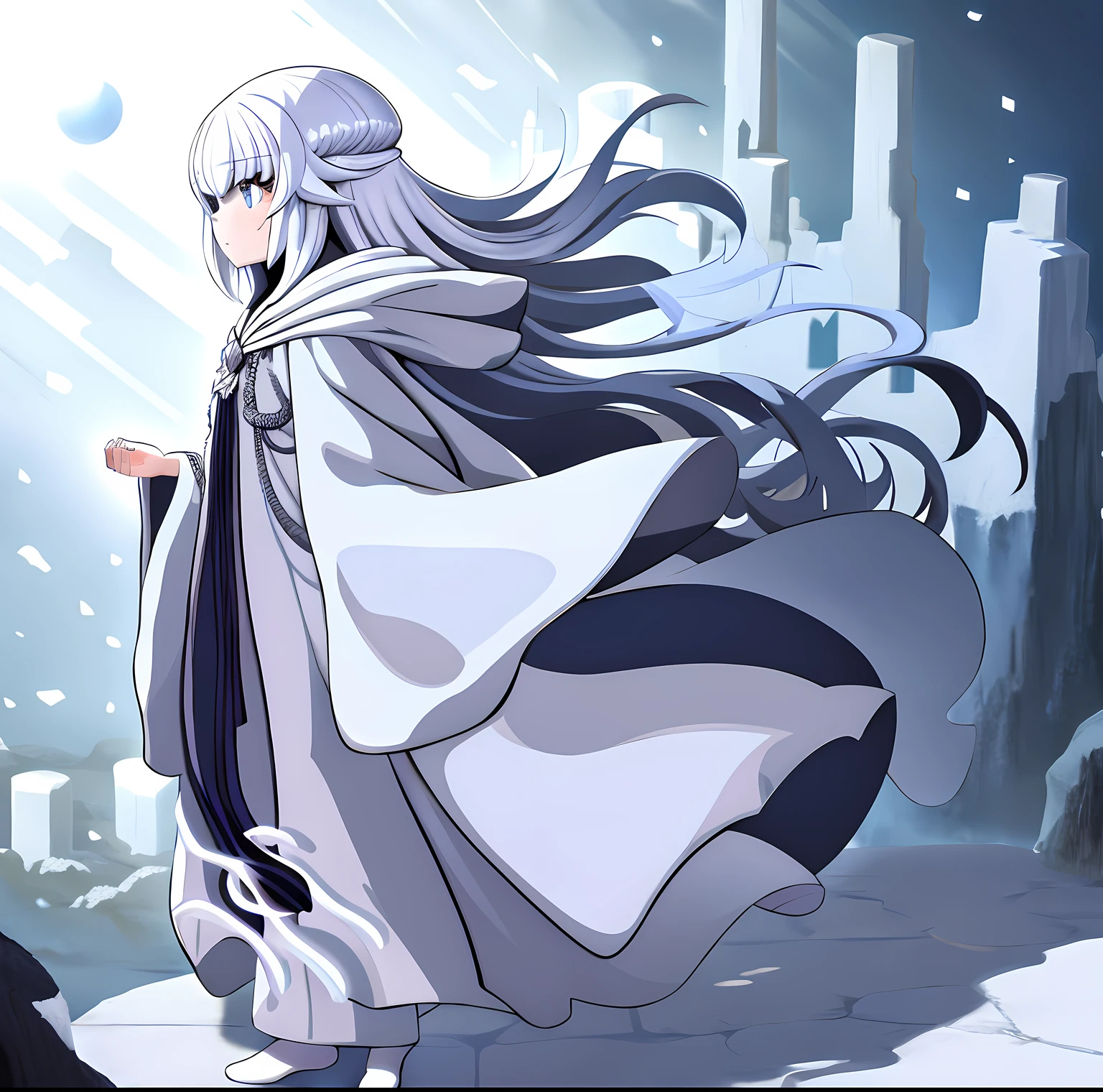 Bubble Aggregate Creature,{{Full body}},very fine illustration,best quality illustration,ultra-detailed illustration,{{high quality}},anime,long robe,wear a hood deeply,