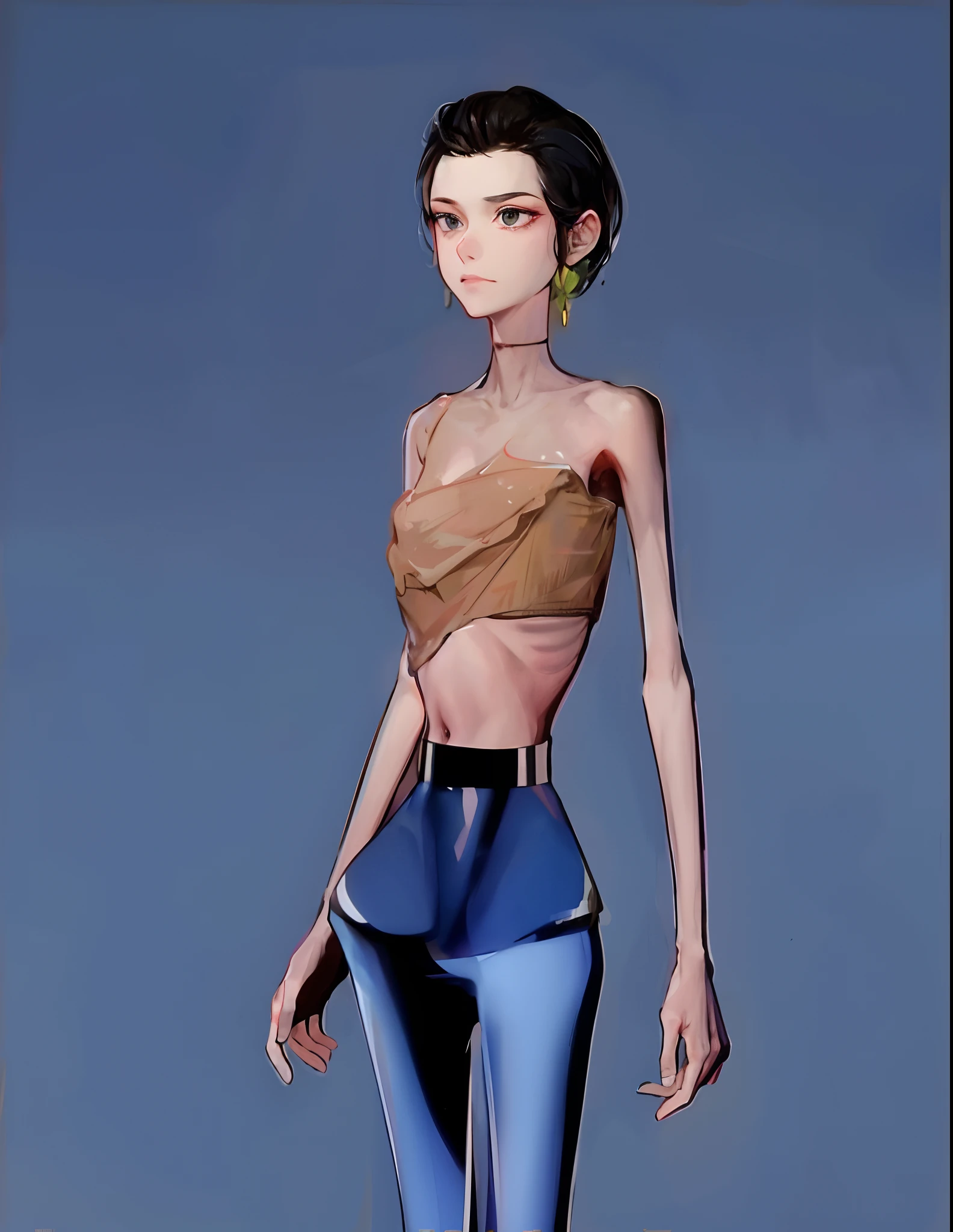 emaciated，woman，Malnutrition
