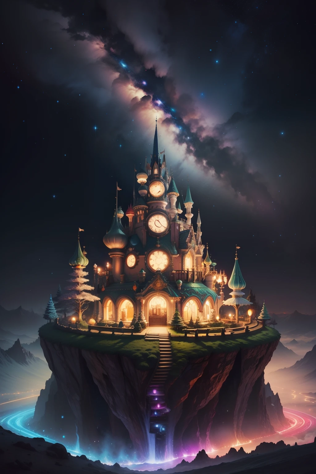 wonderland,dream magical,borgar,brightly,milky ways