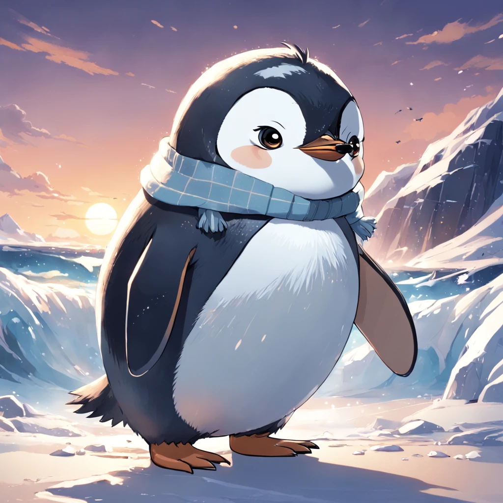 "Generate cute penguin images in super high quality anime style。Subject to the following conditions:、Can you please create an anime-style image of a beautiful penguin？

Make sure that only one cute cartoon-style penguin appears in each image。Do not contain other penguins or animals。Make sure there is only one anime-style cute penguin in the scene。

Don't let penguins have more limbs than they need、Please draw with a natural posture while incorporating anime-style features。While maintaining cuteness、Avoid excessive display of limbs。

Be careful to draw a natural anime-style environment in the background.。Imagine a scene with a cute anime-style penguin with a happy expression.。

Draw carefully so that the tail does not come out on the penguin's ass。Adjust it to keep a natural look。

So that the penguin's neck is of the right length,、Please adjust the balance while maintaining the characteristics of anime。

Draw a penguin body shape in an anime style chubby。Cute rounded body and、Beautifully reproduce the fluffy feeling of obesity。

Please try to make sure that the anime-style image that is generated is a beautiful one with only one penguin.。Unpleasant facial expressions and situations、Elements of violence and anxiety、Discriminatory or insulting elements、Please do not include any sensitive topics or prejudices.。

Comply with these instructions、We are waiting for wonderful images that maximize the charm of cute penguins in anime style.。"