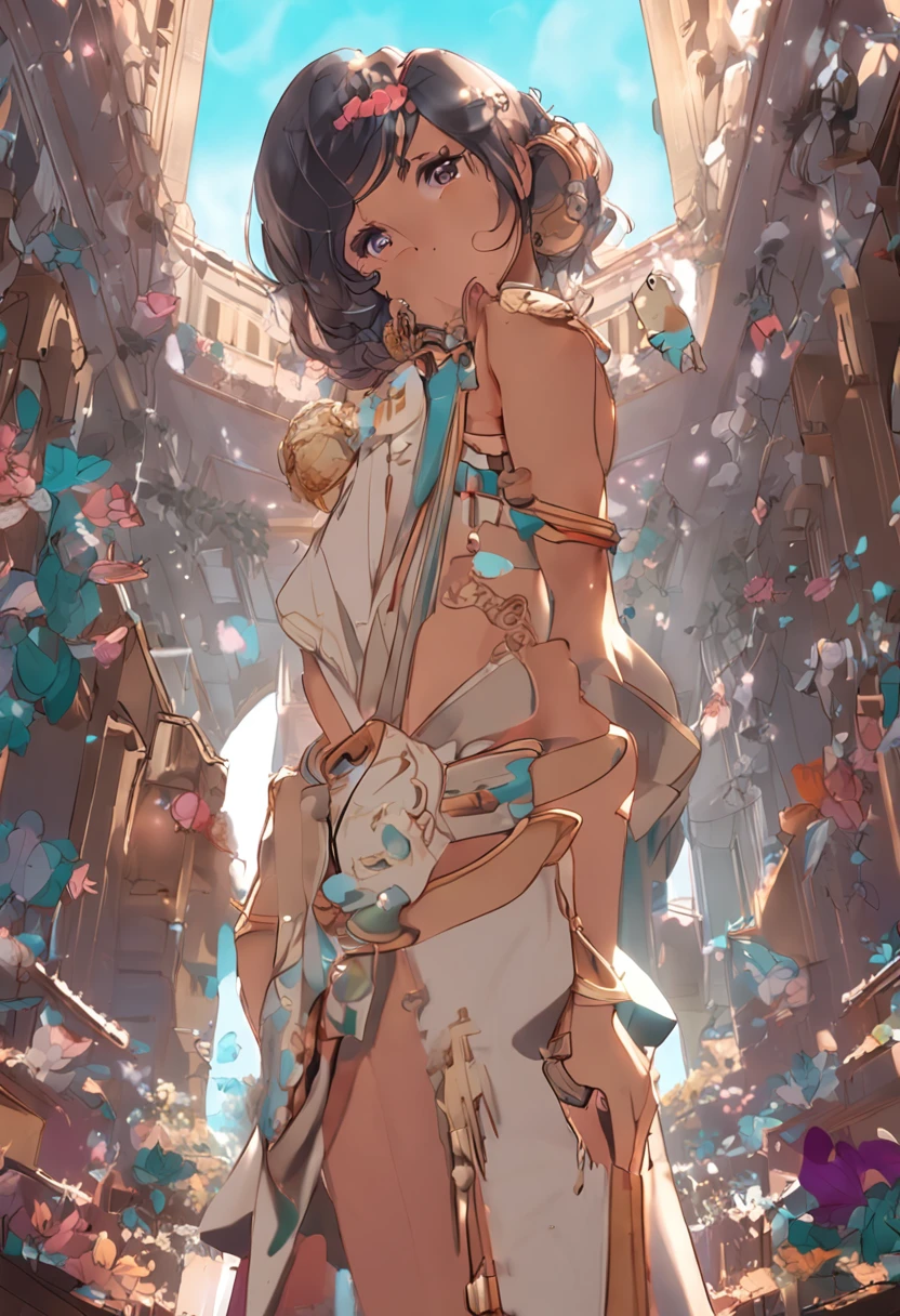 Kizi,The barefoot,depth of fields,high light,Real light,Ray traching,oc rendered,Hyper-realistic,best qualtiy,8K,Works of masters,super-fine,Detailed pubic hair,Correct anatomy,sharp focus on eyes,Bokeh,Facial features are carefully depicted
