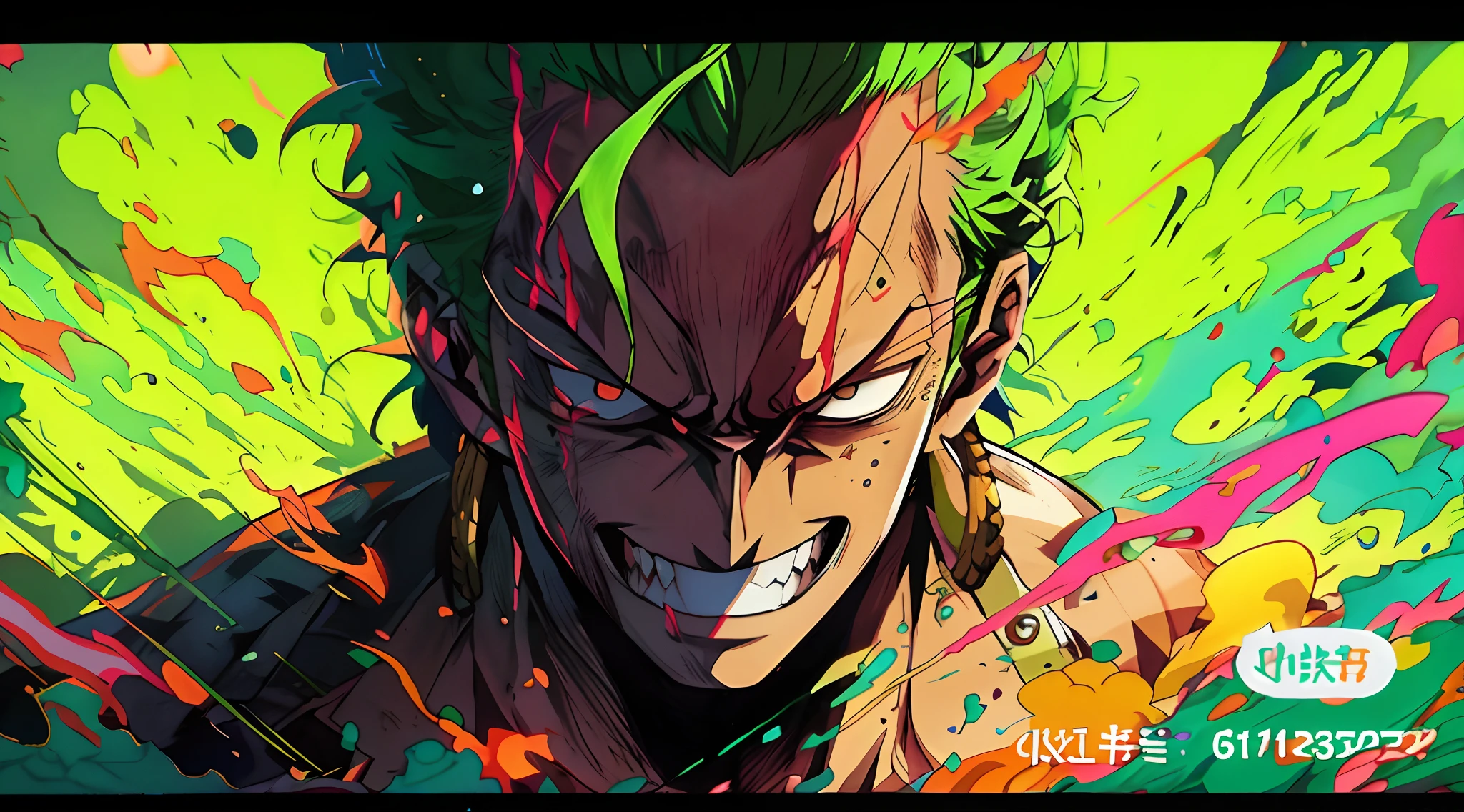 Close-up of an anime character with green hair, one piece art style, Roronoa Zoro, Anime wallpaper 4K, Anime wallpaper 4 k, High Quality Anime Art Style, 4k manga wallpapers, demon slayer artstyle, best anime character design, anime wallaper, trigger anime artstyle, 4K anime wallpaper, offcial art --auto