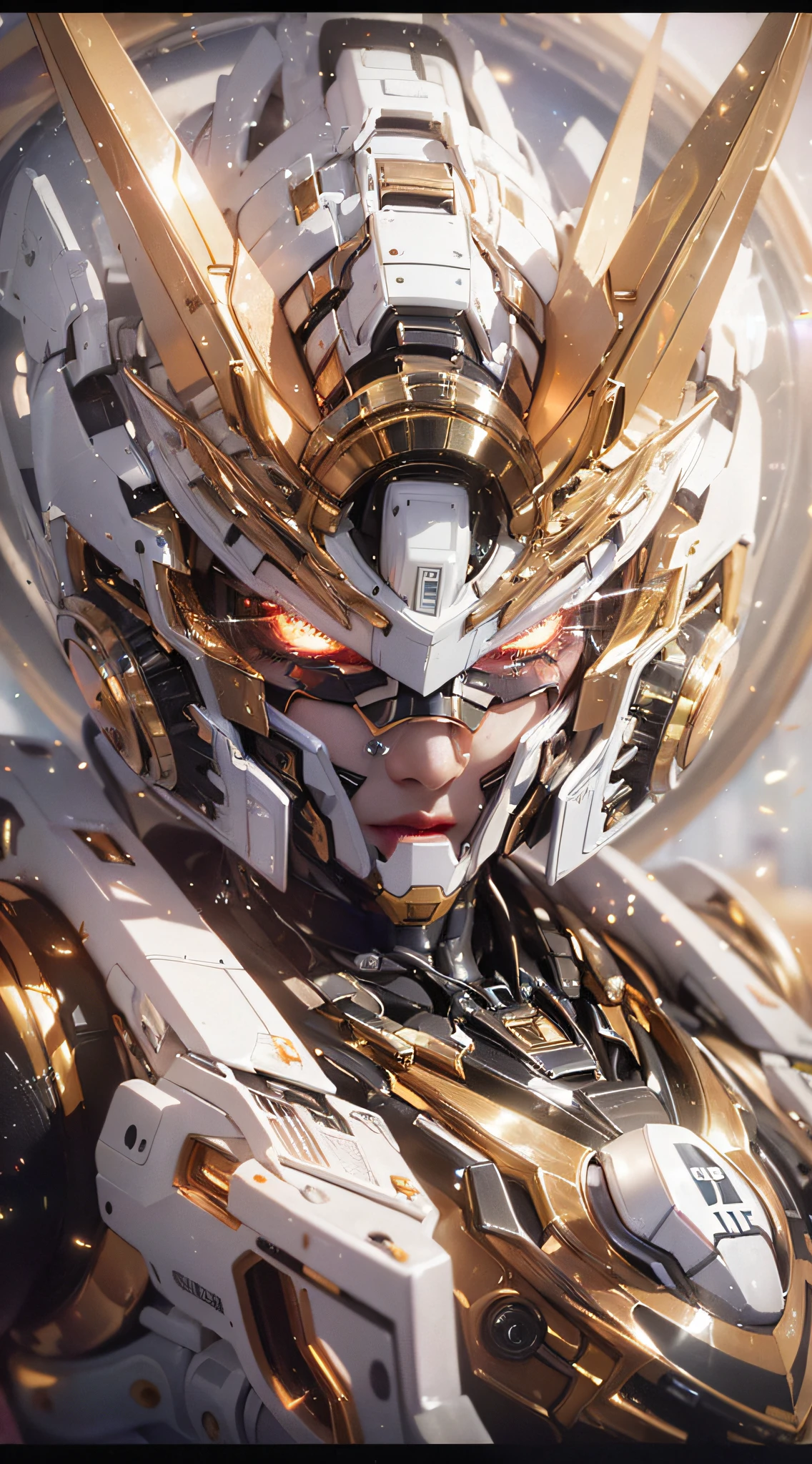 A close-up of a robot,With a futuristic look on his face, 4k highly detailed digital art, trending on artstation 4k, Badass anime 8 K, trending on artstation hq, ultra detailed game art, anime mecha aesthetic, 4K detailed digital art, Detailed digital anime art, 8 K high detail concept art, trending on artstation hd